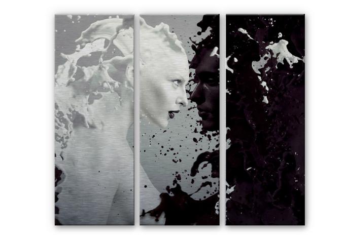 Tableau en alu-Dibond  Milk & Coffee (3 parties)