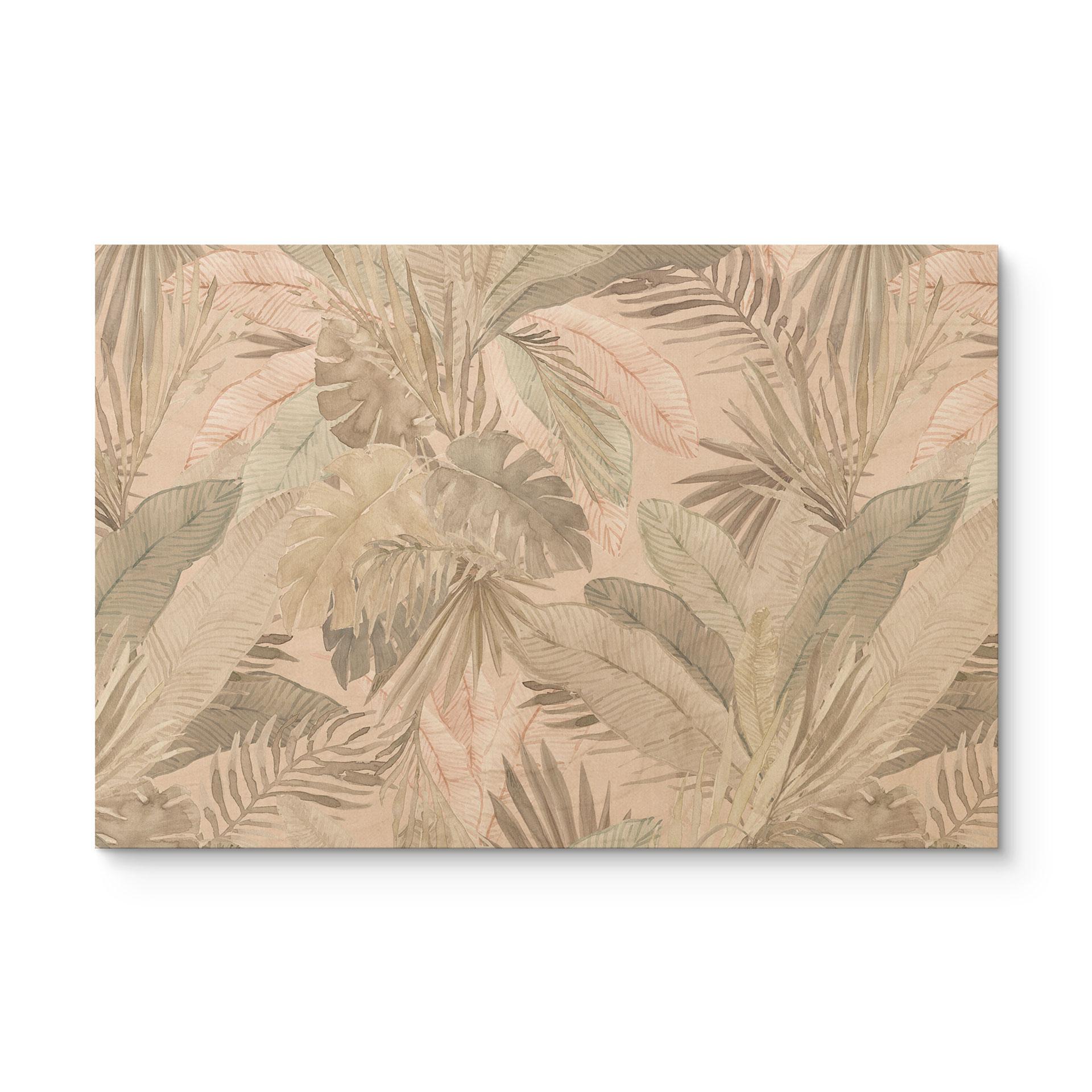 Billede af træ tropiske blade i junglen pastel - Bloomery Decor
