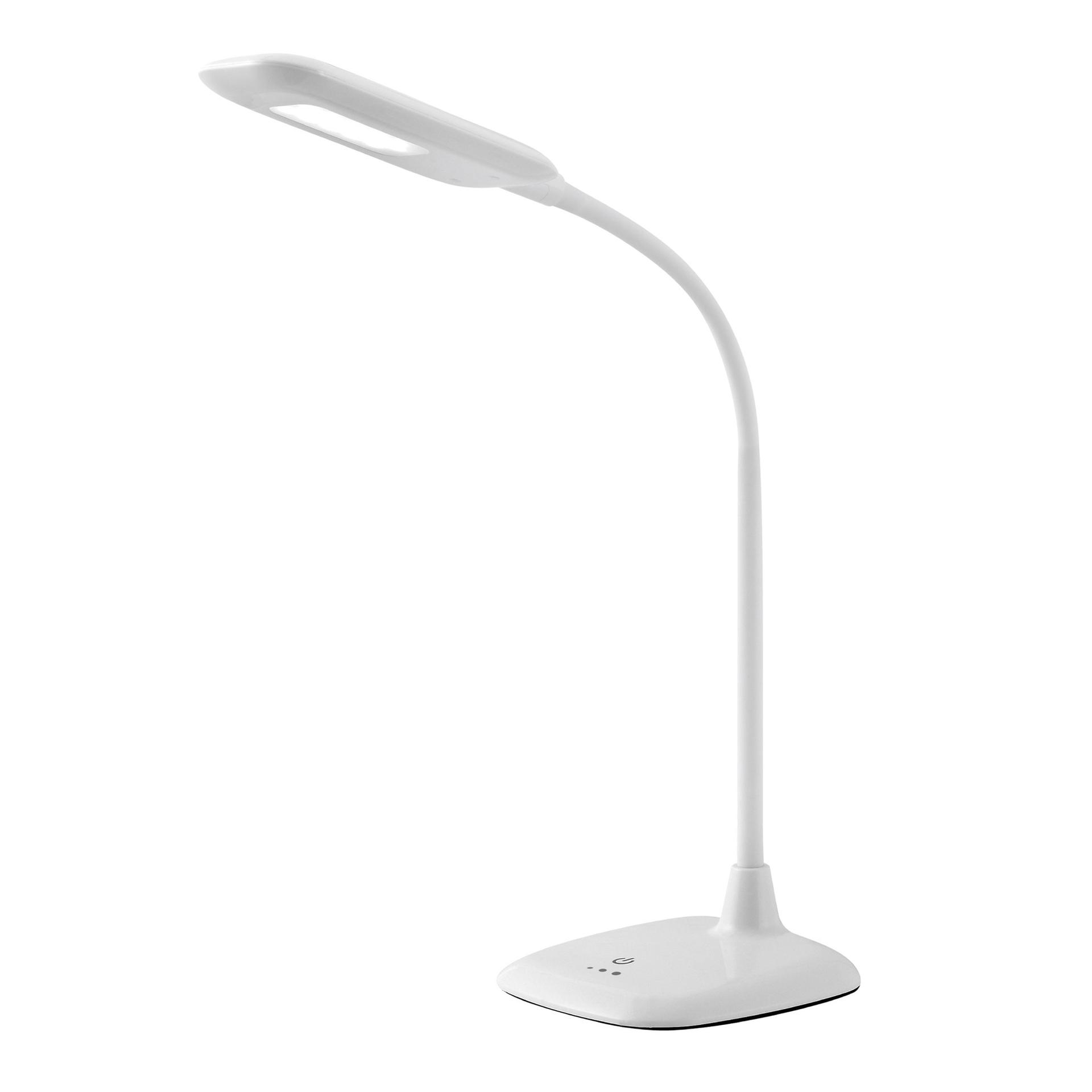 Tischleuchte Lou, weiß, 62,5 x 14,5 cm, Tischlampe, dimmbar