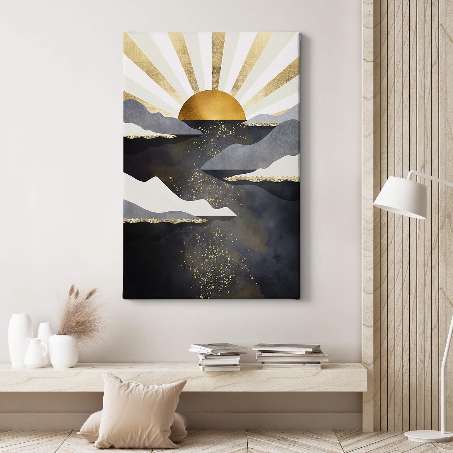 Lienzo SpaceFrog Designs - Amanecer Dorado