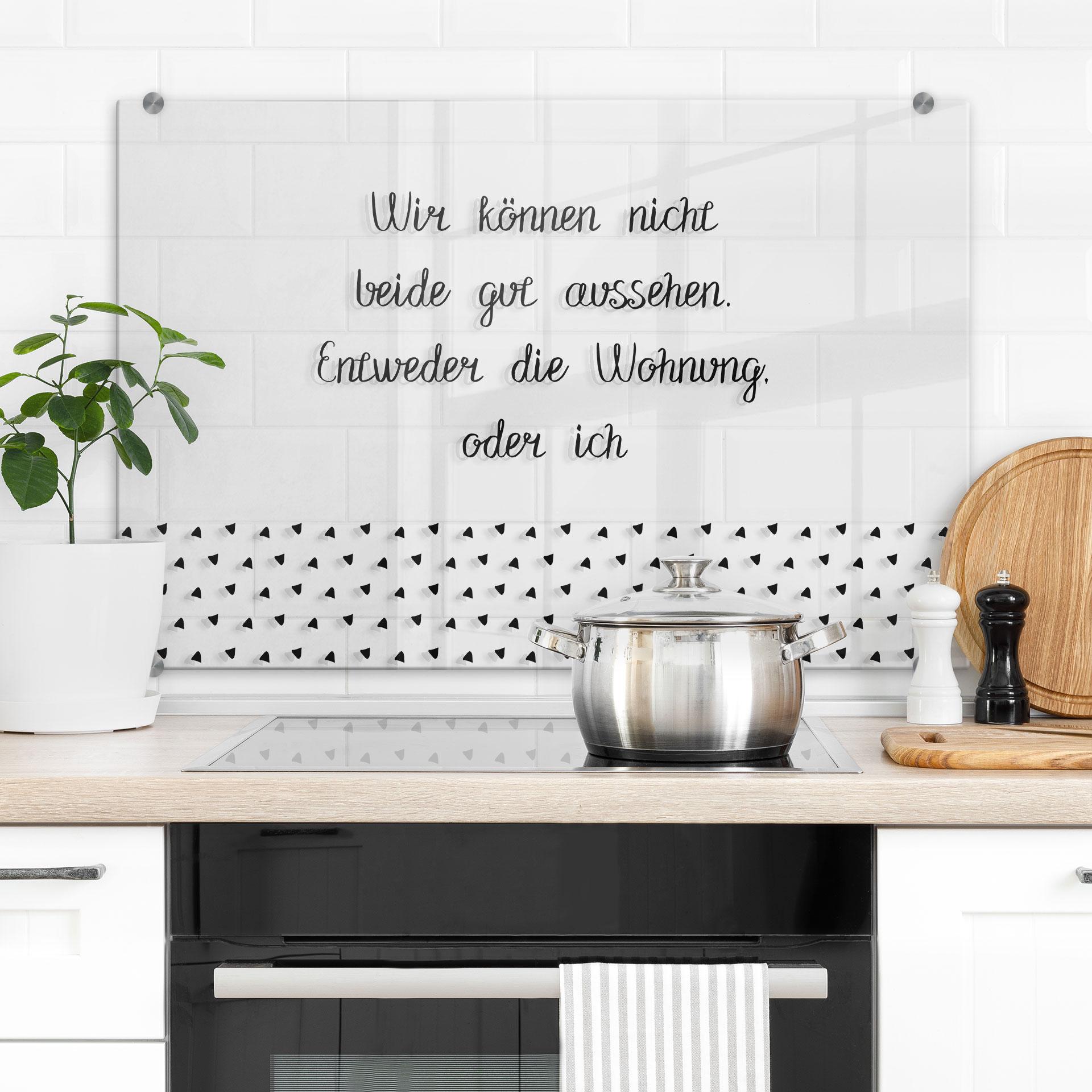 Stænkplade - Wir können nicht beide gut aussehen