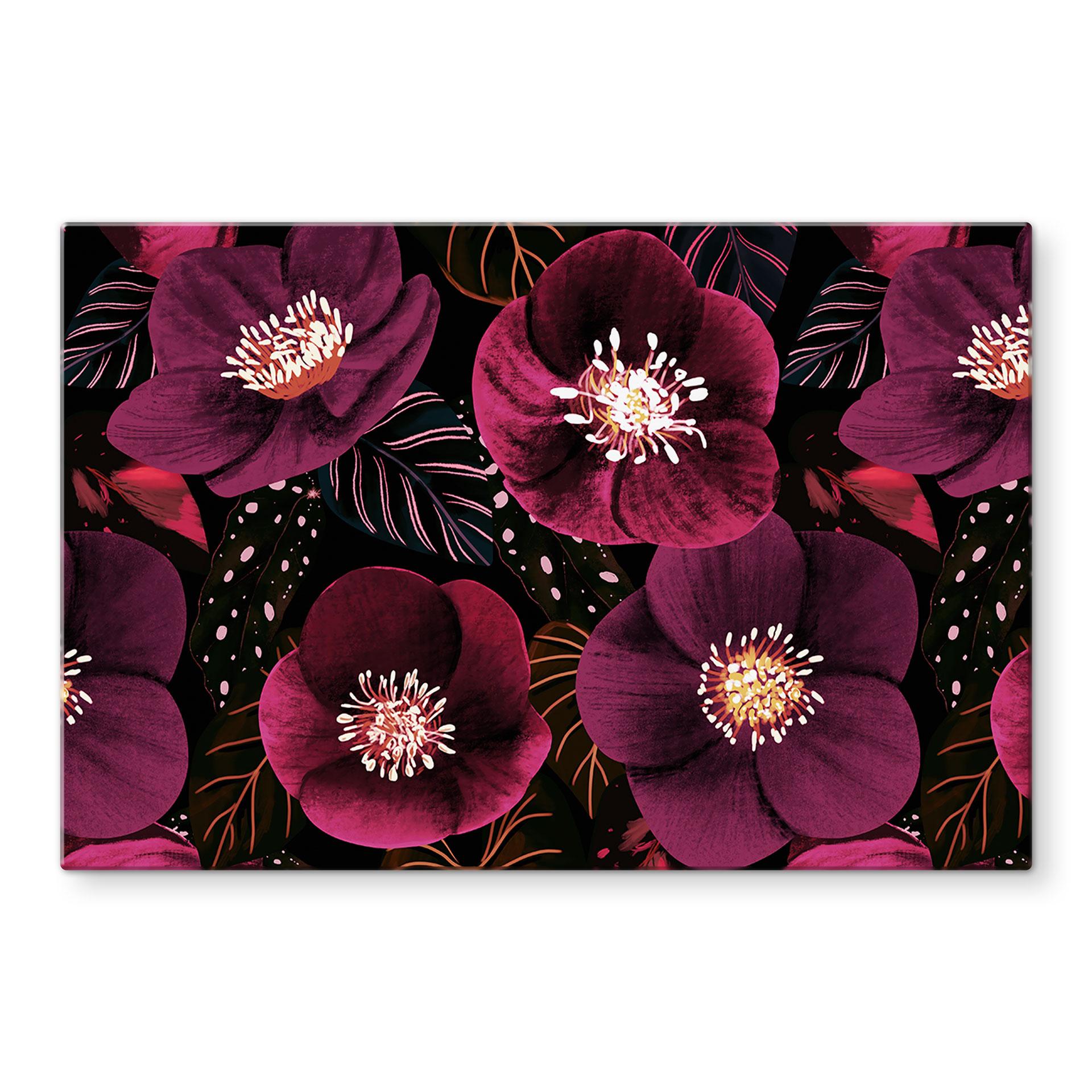 Stænkplade Blomsterpragt i lilla toner - Anis-illustration