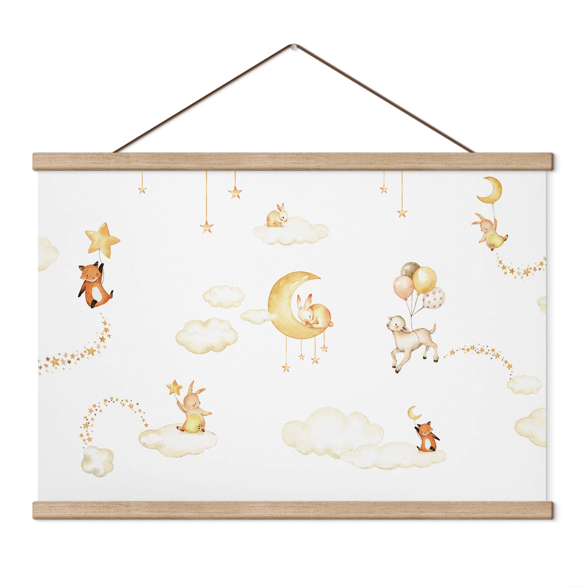 Kinderkamer Textielposter Zoete dromen wit - Oliver Robins