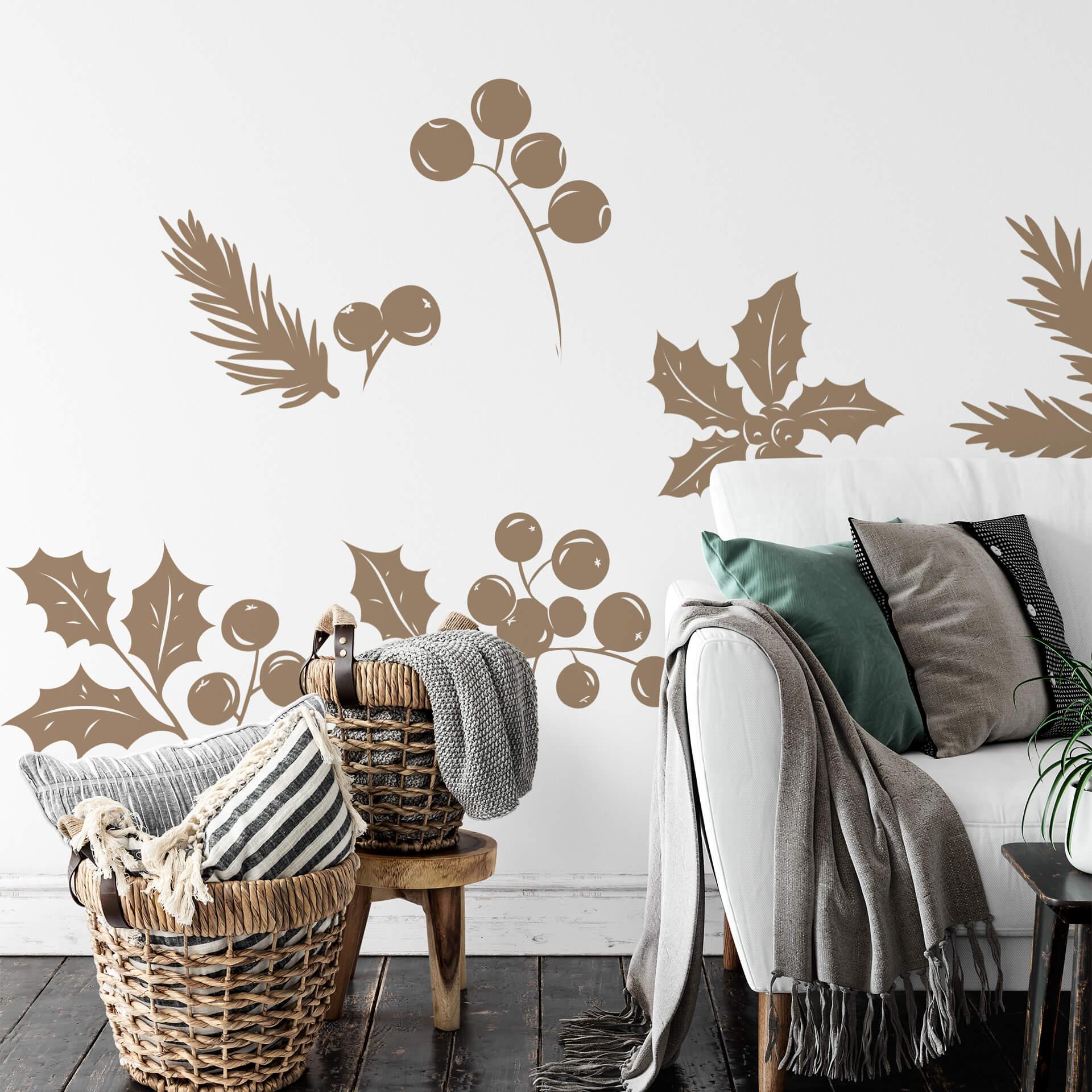 Muursticker set Mistletoe