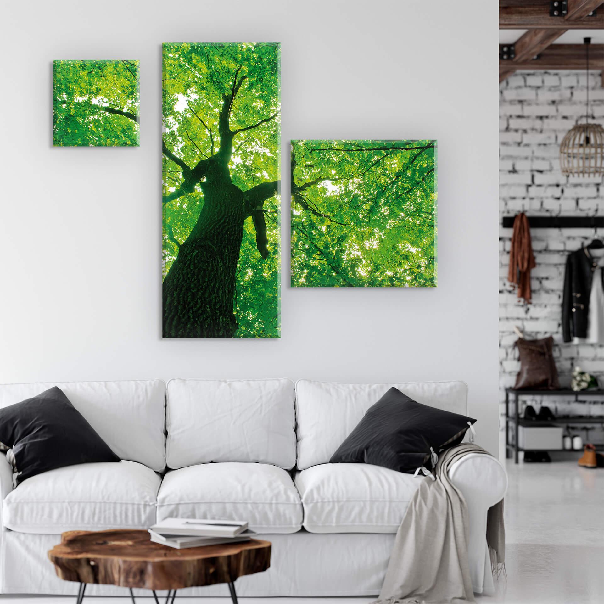 Leinwandbild Under the Trees (3-teilig)