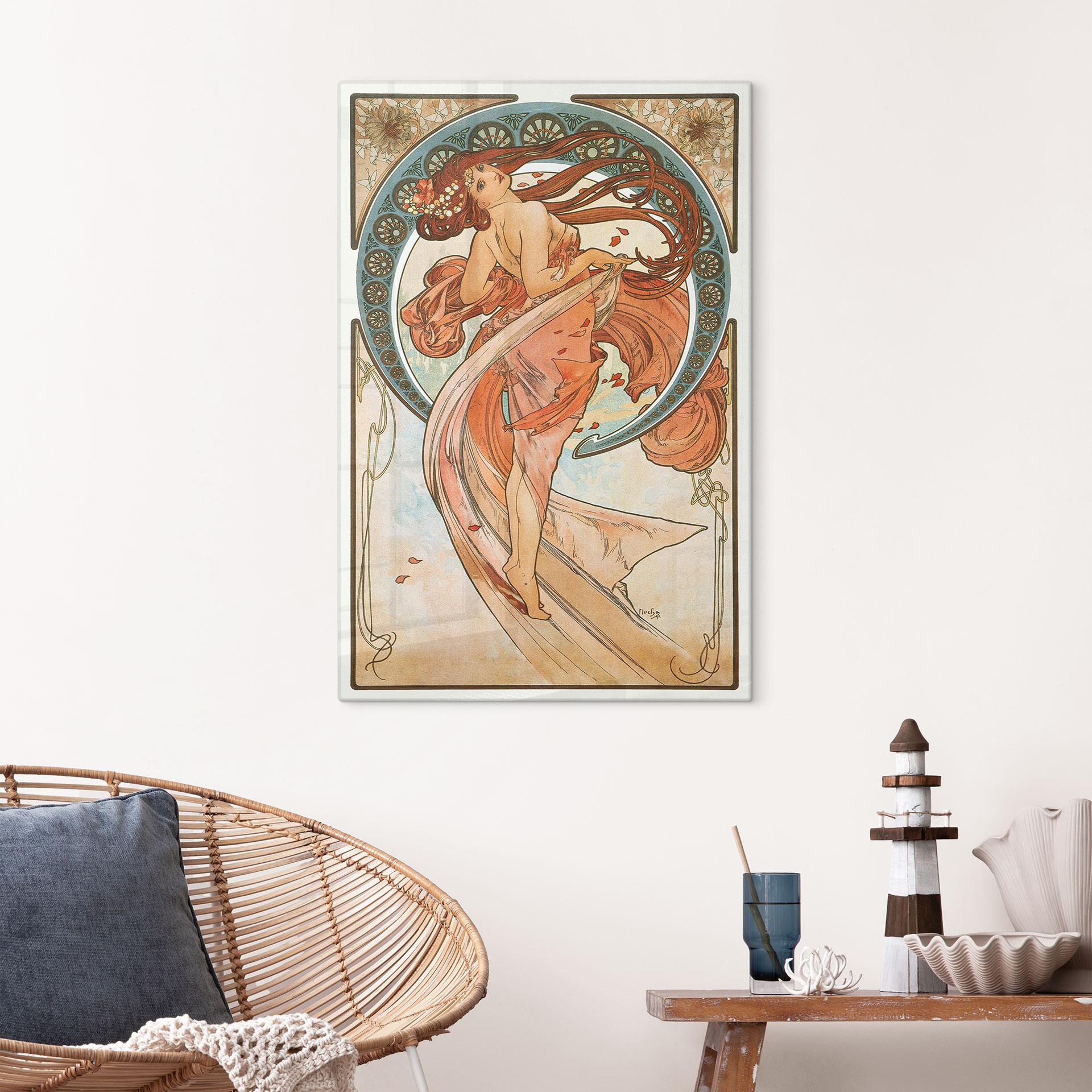 Glasbillede - Mucha - Fire kunstarter: Dansen