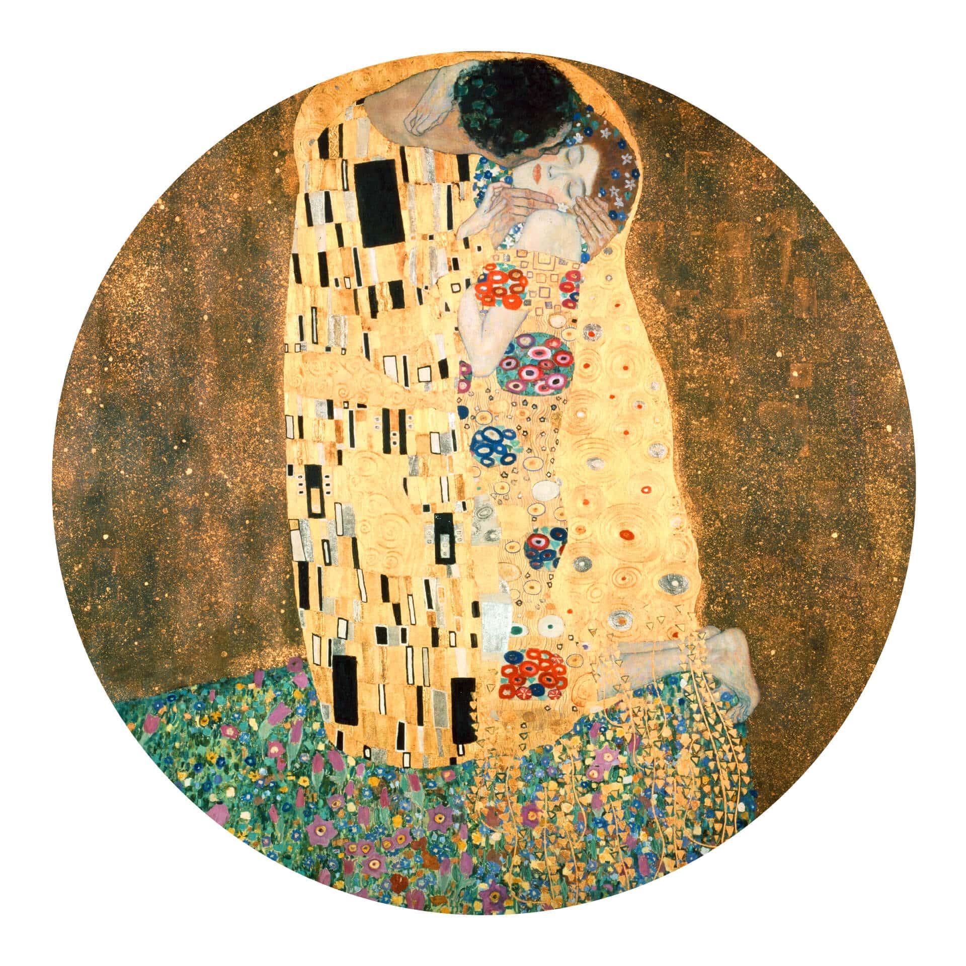 Wandtattoo Klimt - Der Kuss - Rund