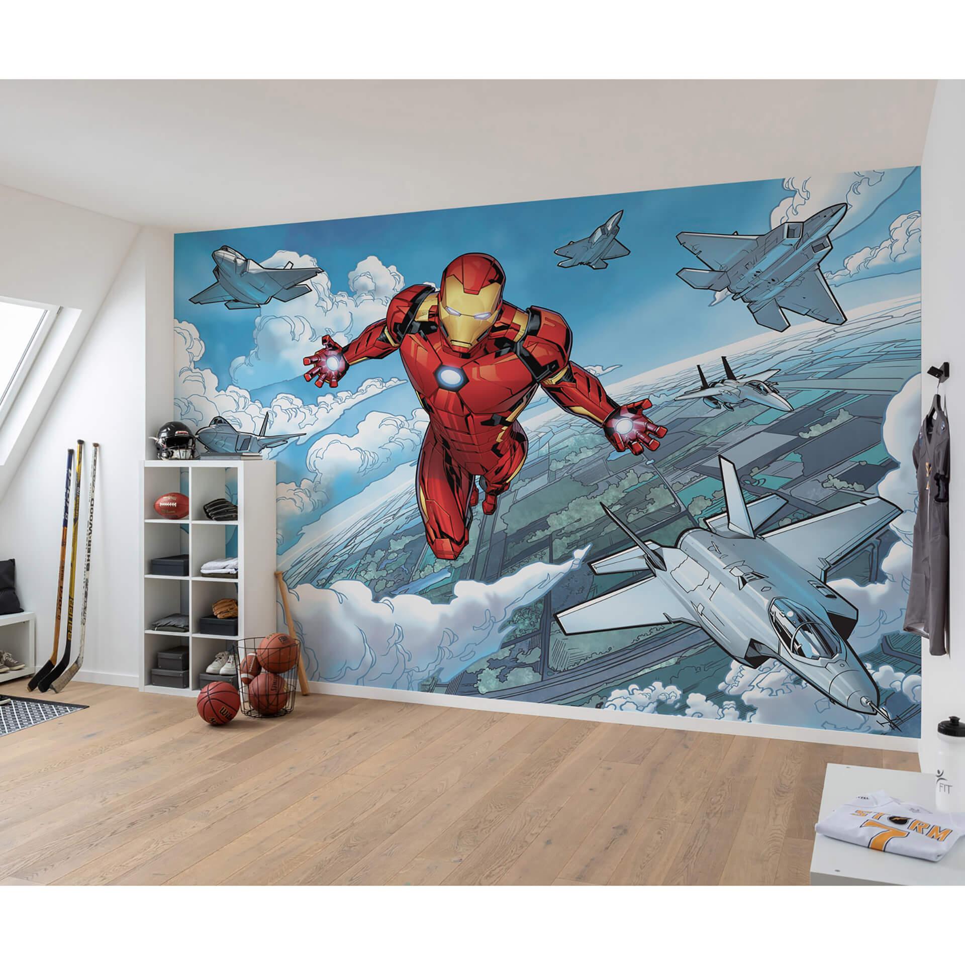 Non-woven tapet - Iron Man Flight - 400 x 280 cm