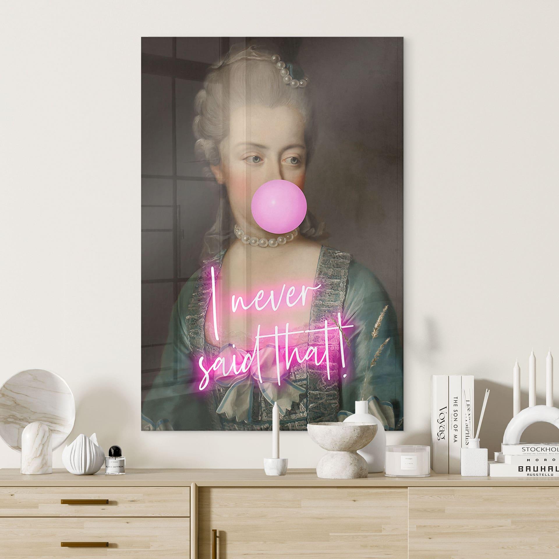 Glasbillede - Marie Antoinette: I never said that - Grace Digital Art