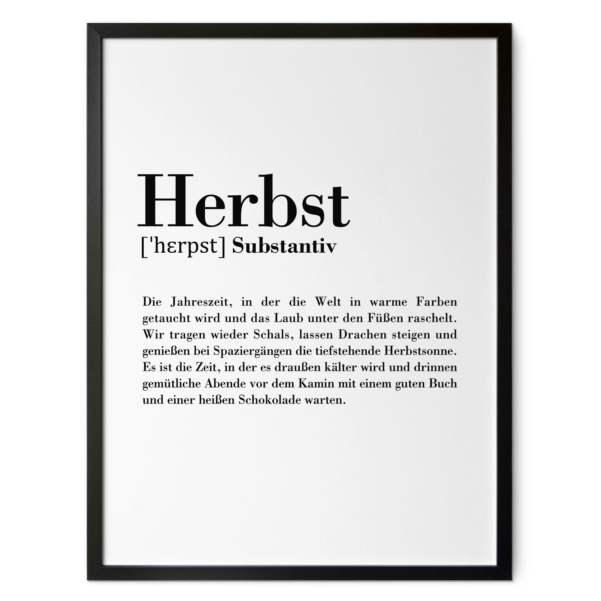 Typografie Poster - Grammatik - Herbst
