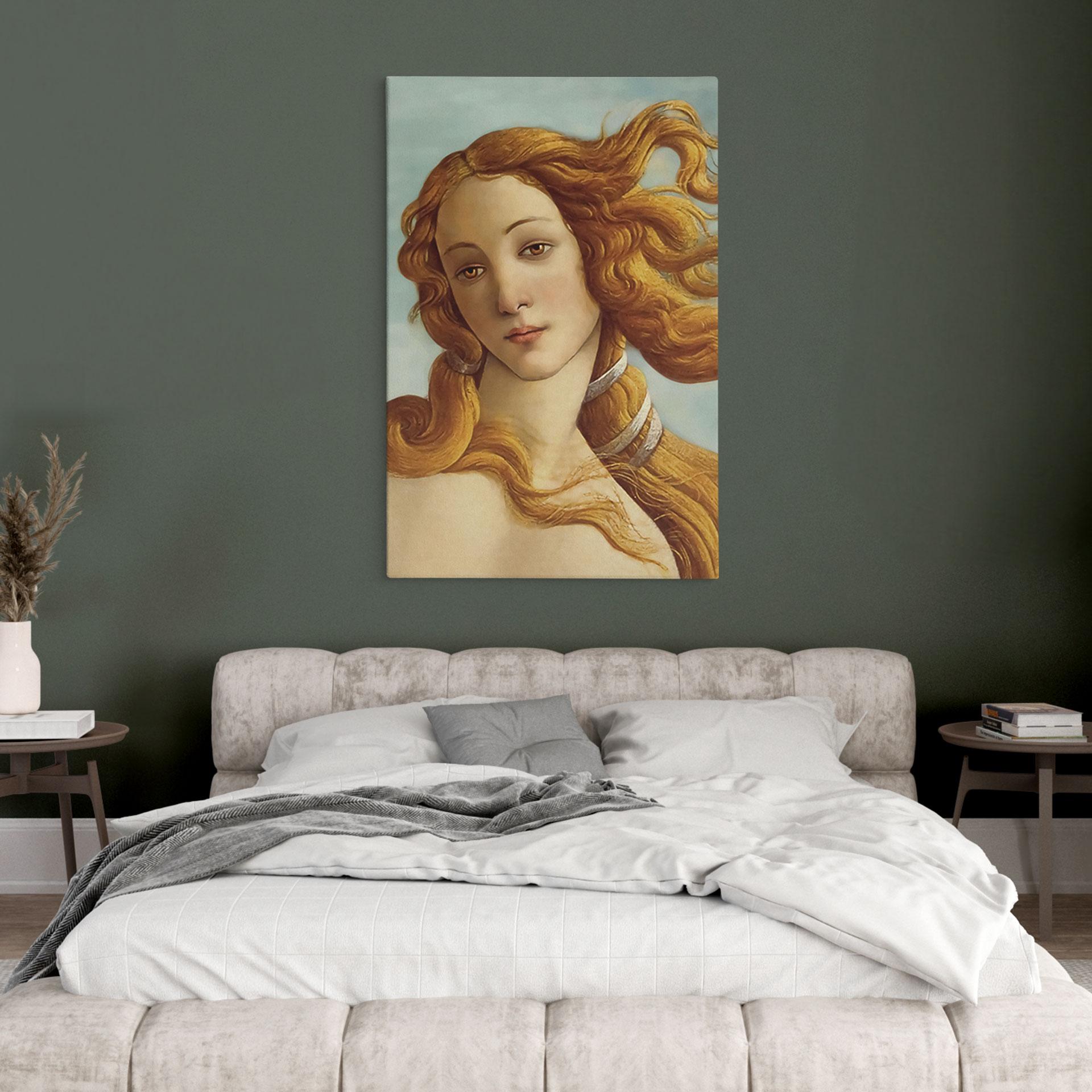Lærredsprint - Portræt af Venus - Inspireret af Botticelli