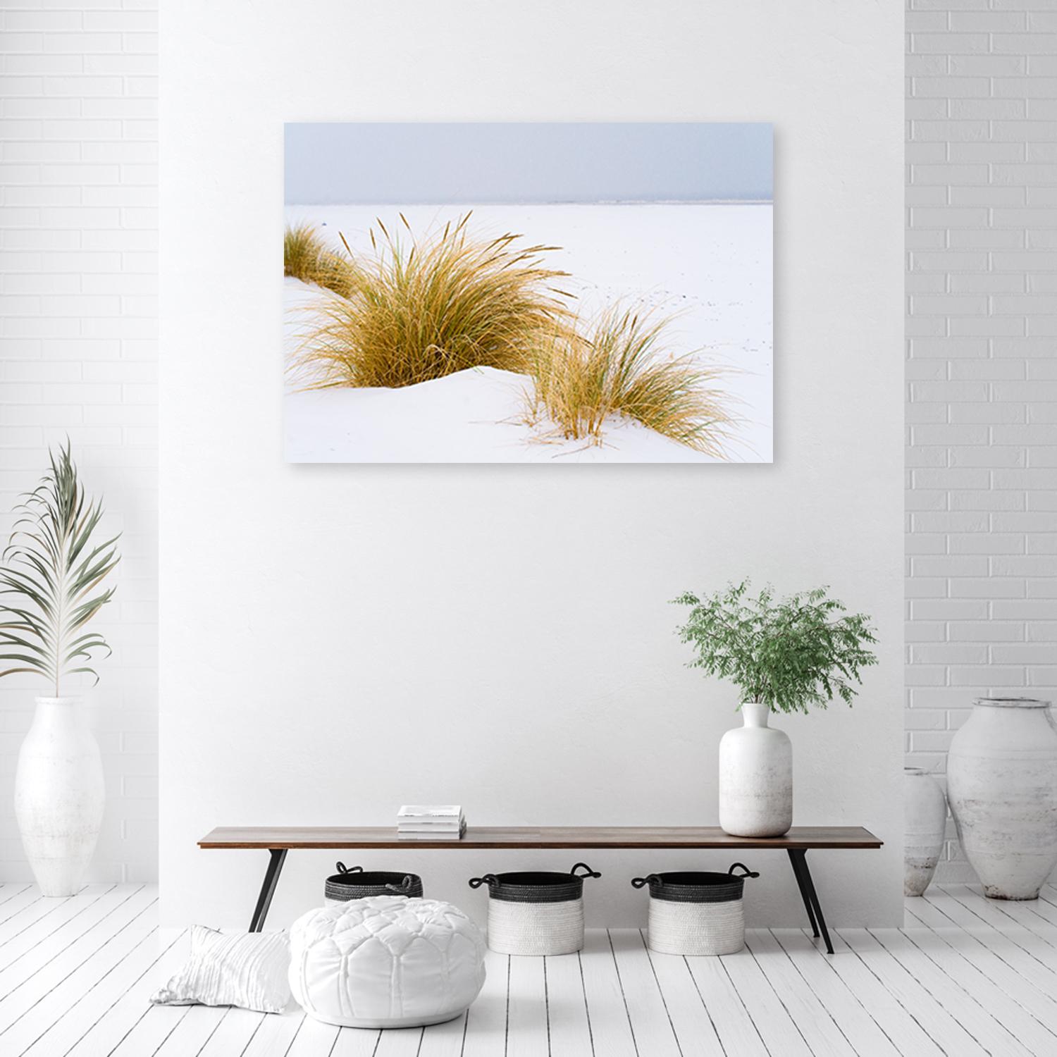 Canvasbillede, Klitter på gyldent sand
