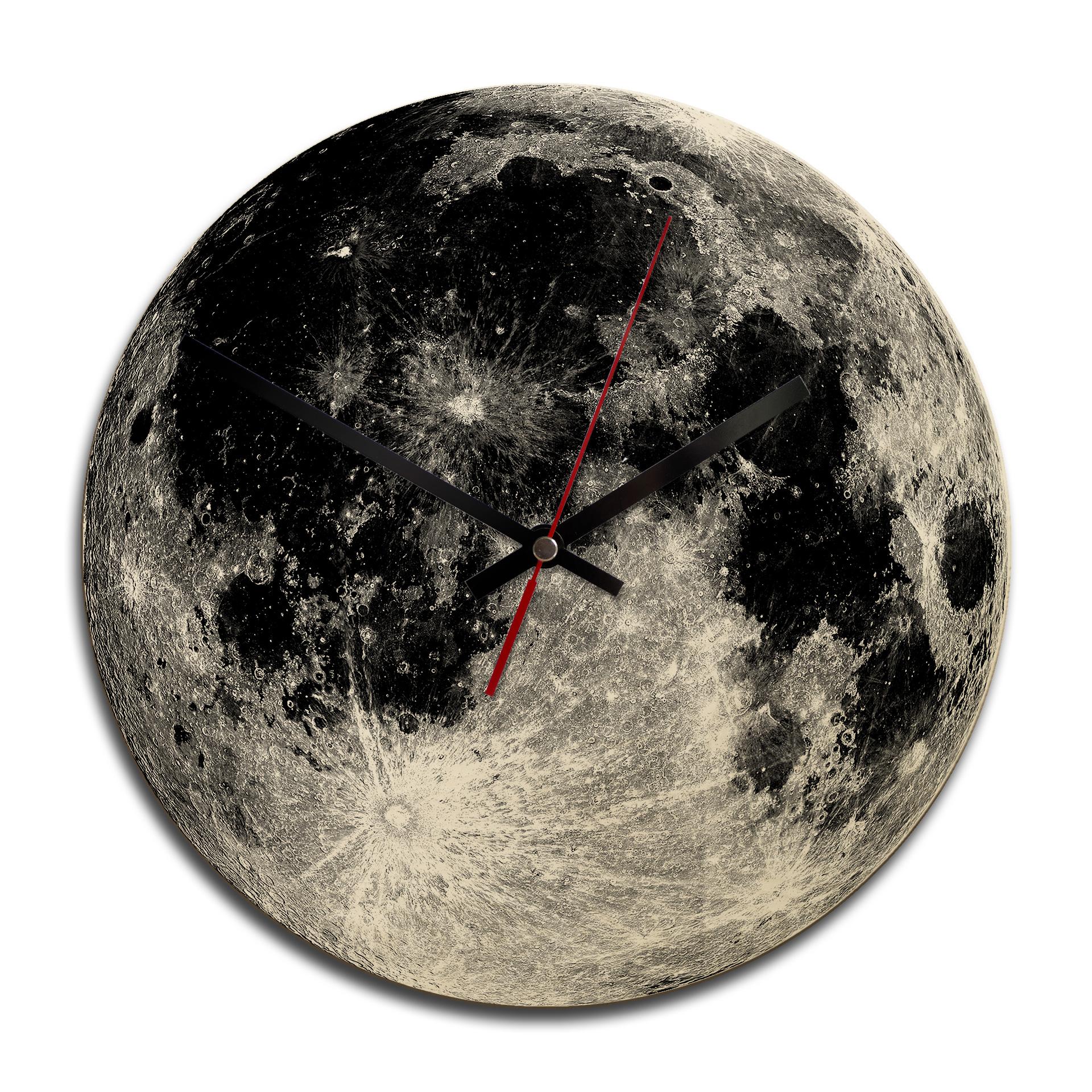 Horloge murale en bois - Lune