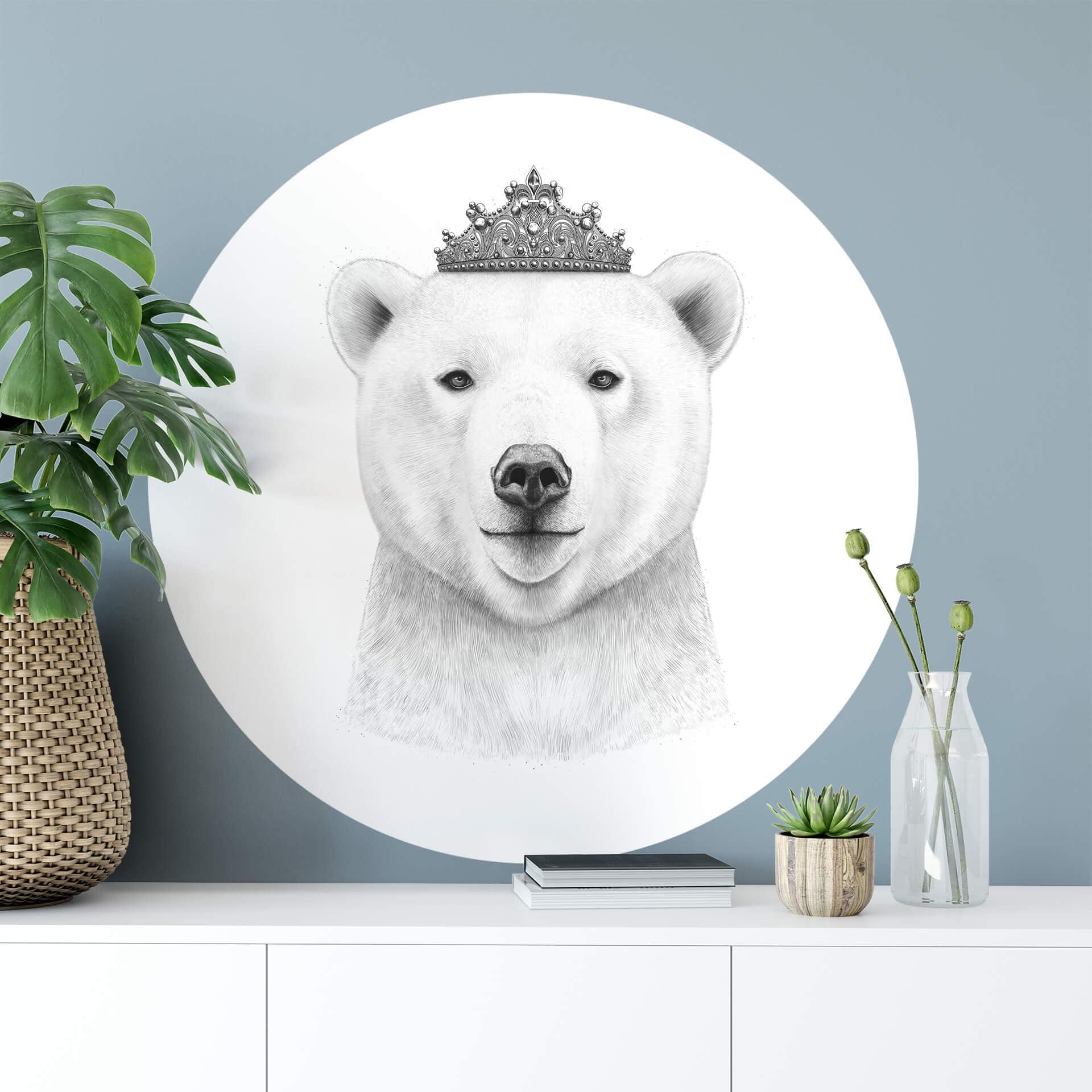 Sticker mural Korenkova - La reine ourse - Rond