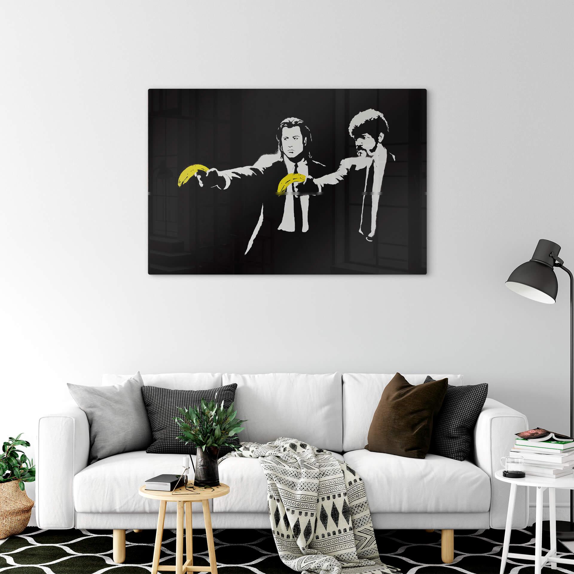 Tableau en verre Banksy - Pulp Fiction