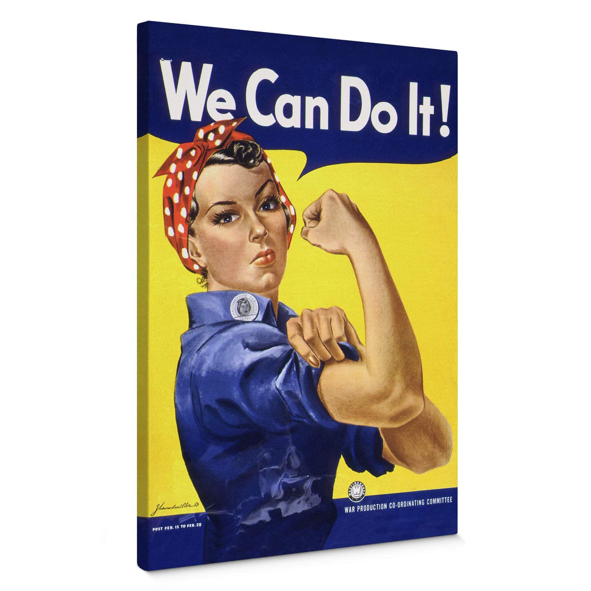 Canvasbillede - Vintage - We Can Do It