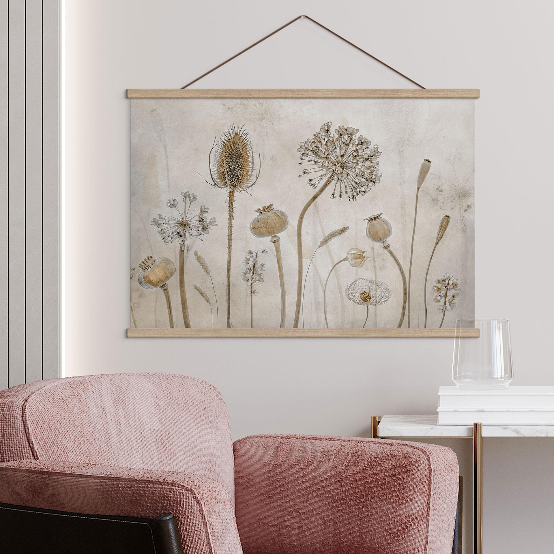 Obraz tkaniny Suszone kwiaty - Disher