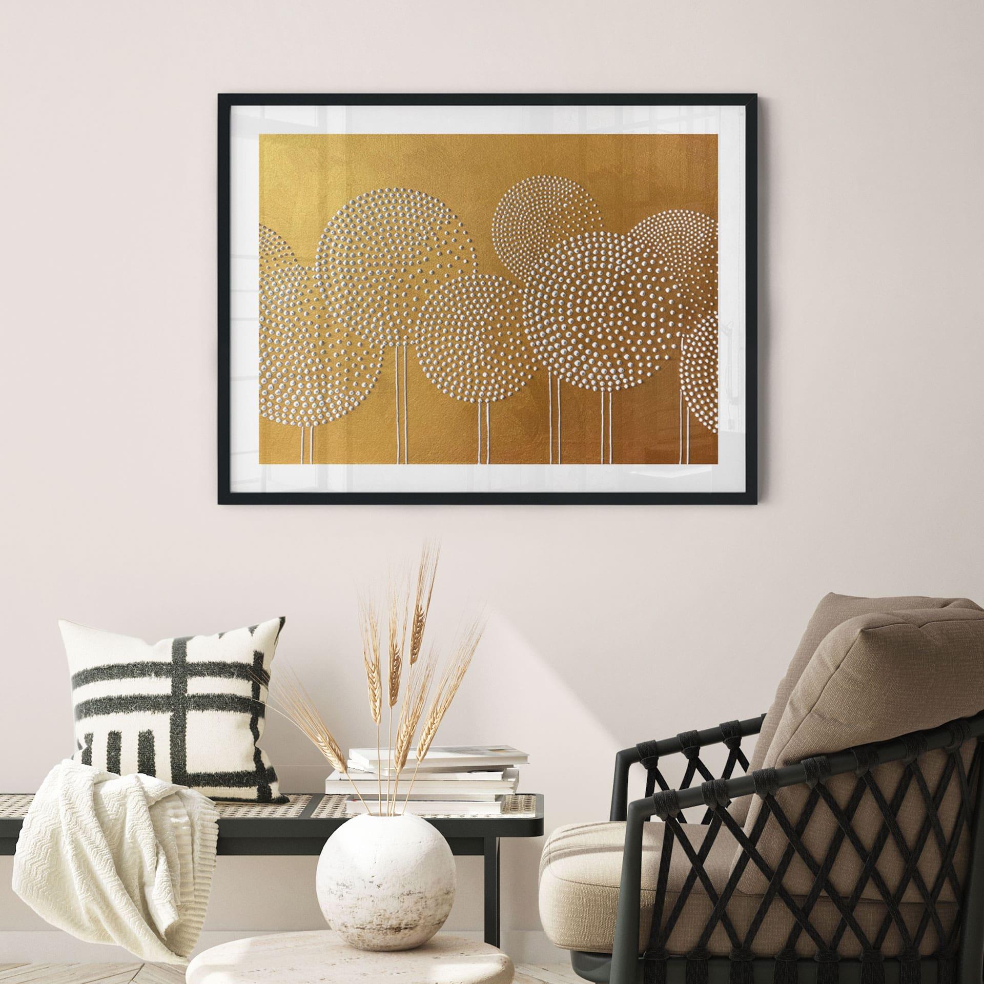 Plakat Hvide perleblomster - Grande