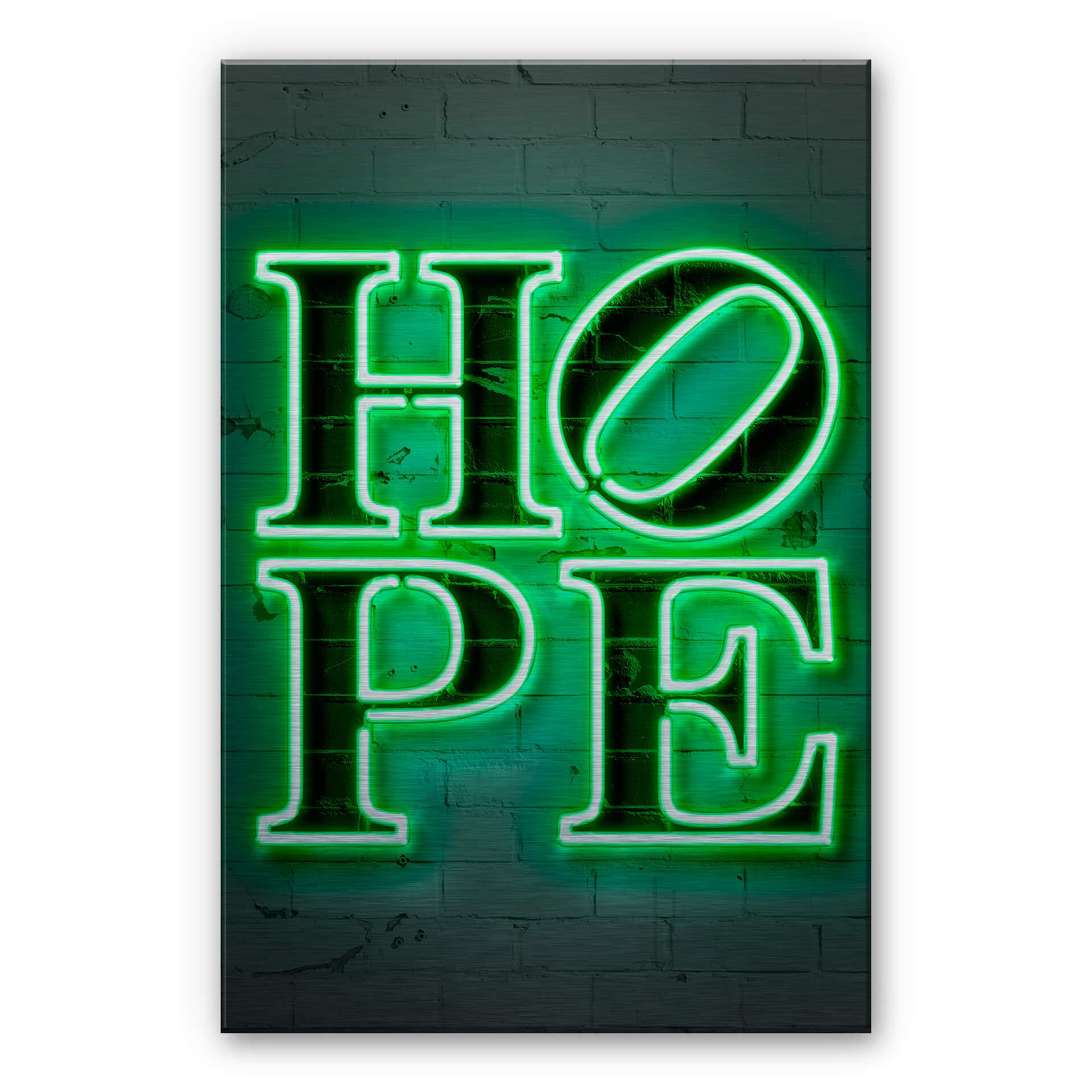 Dibond Schilderij met zilver effect Mielu - Hope