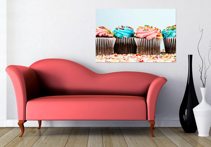 Zelfklevende Poster - Party Cupcakes