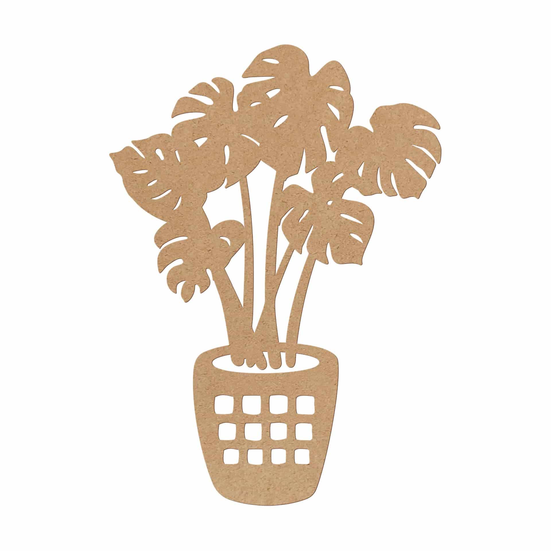 Decoración mural planta monstera - MDF naturaleza