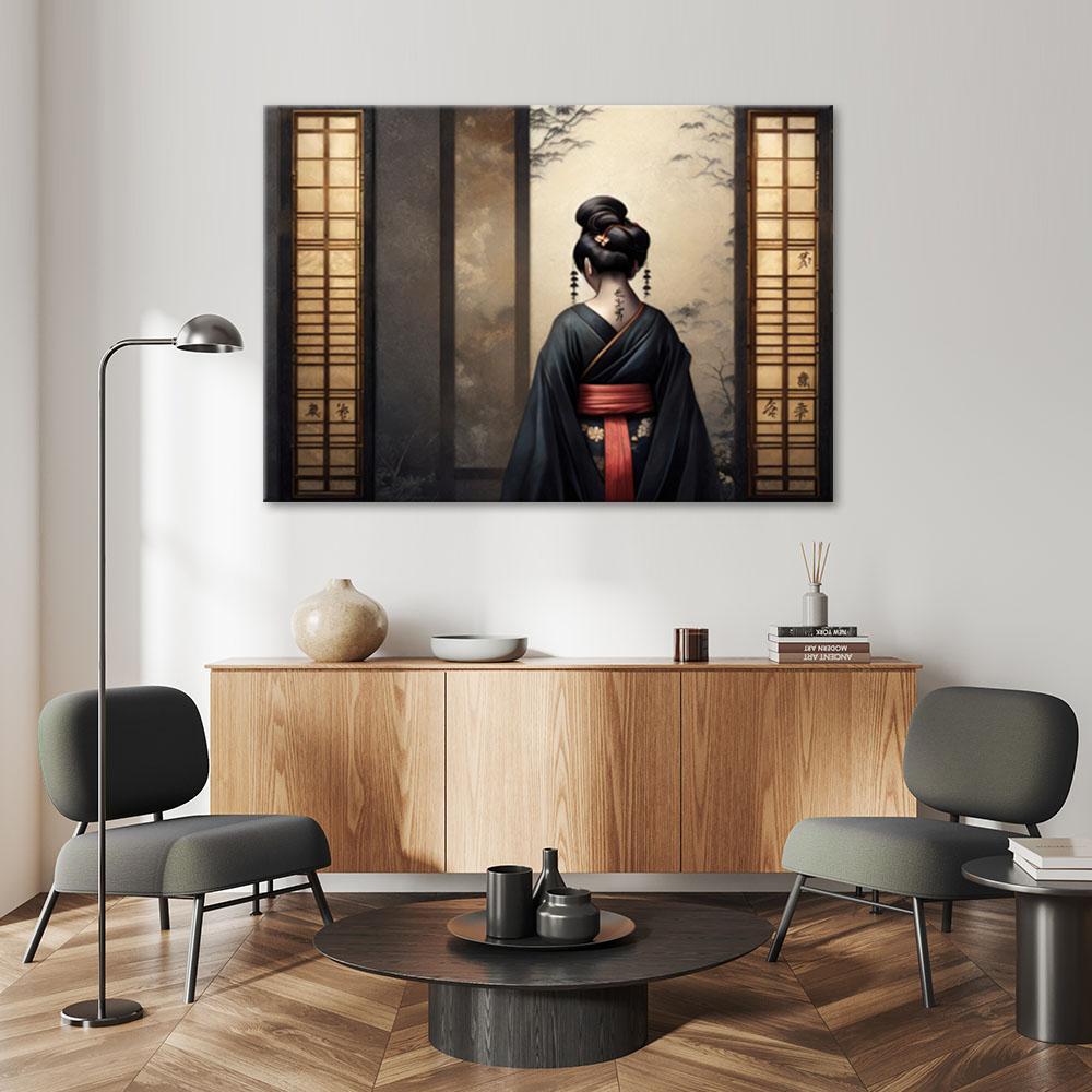 Leinwandbild Japanische Geisha