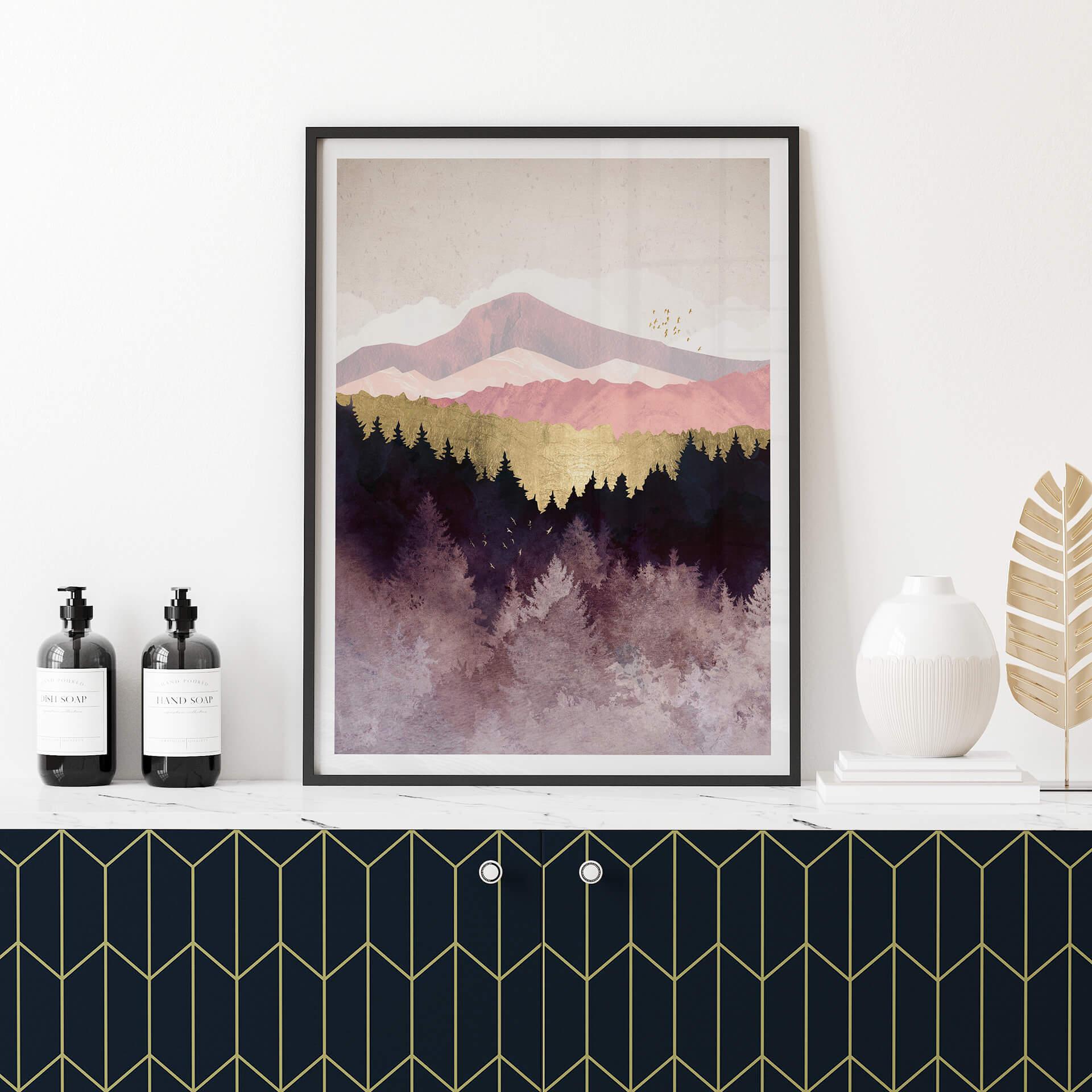 Plakat SpaceFrog Designs - Fioletowy las