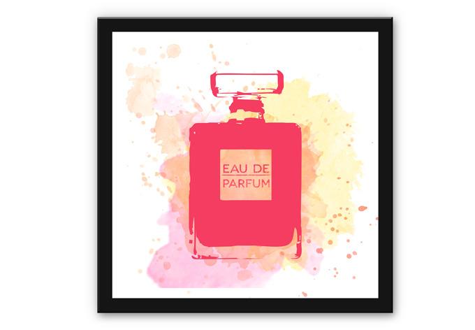 Tableau Forex - Eau de parfum aquarelle - rose