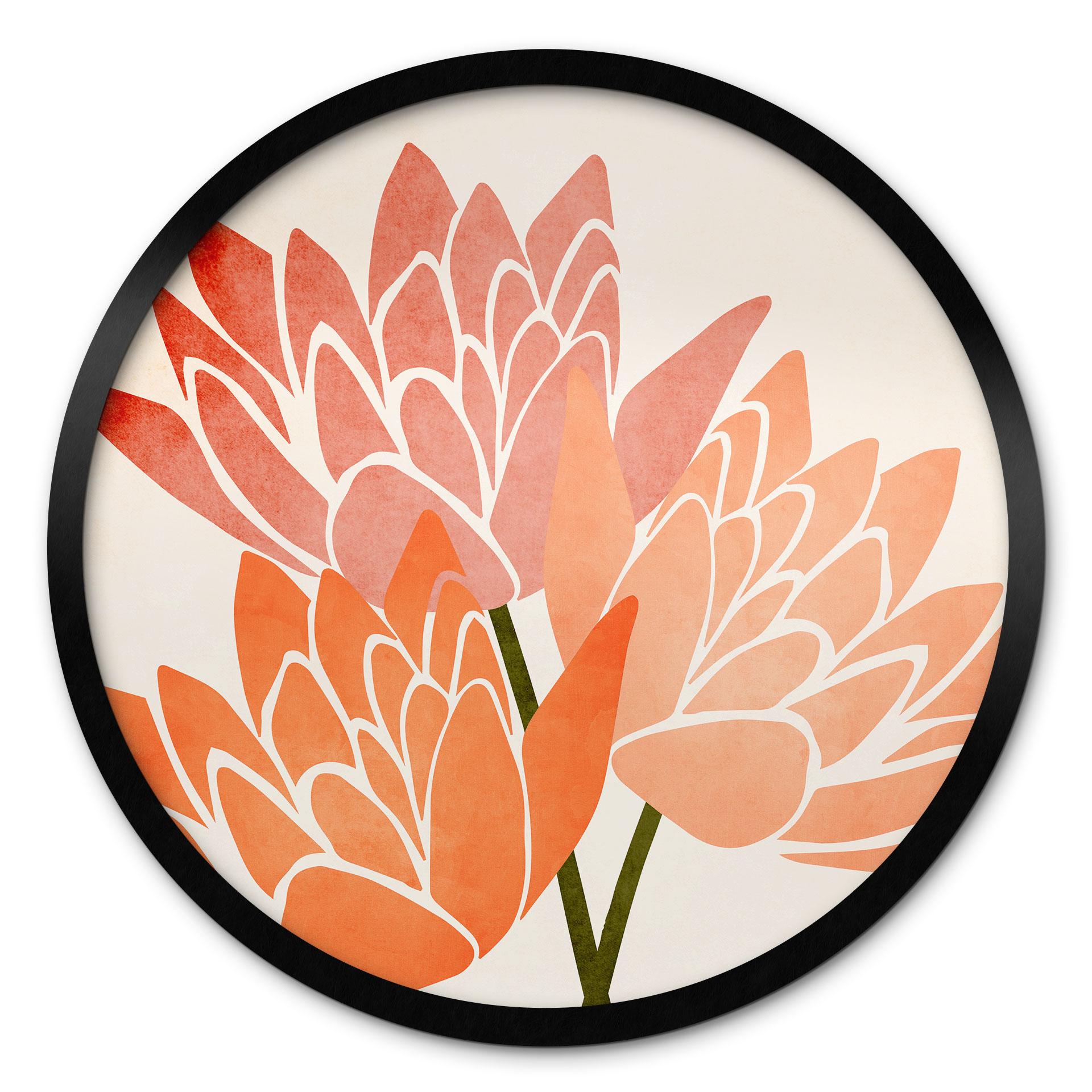 Plakat Farverige lotusblomster - Kubistika