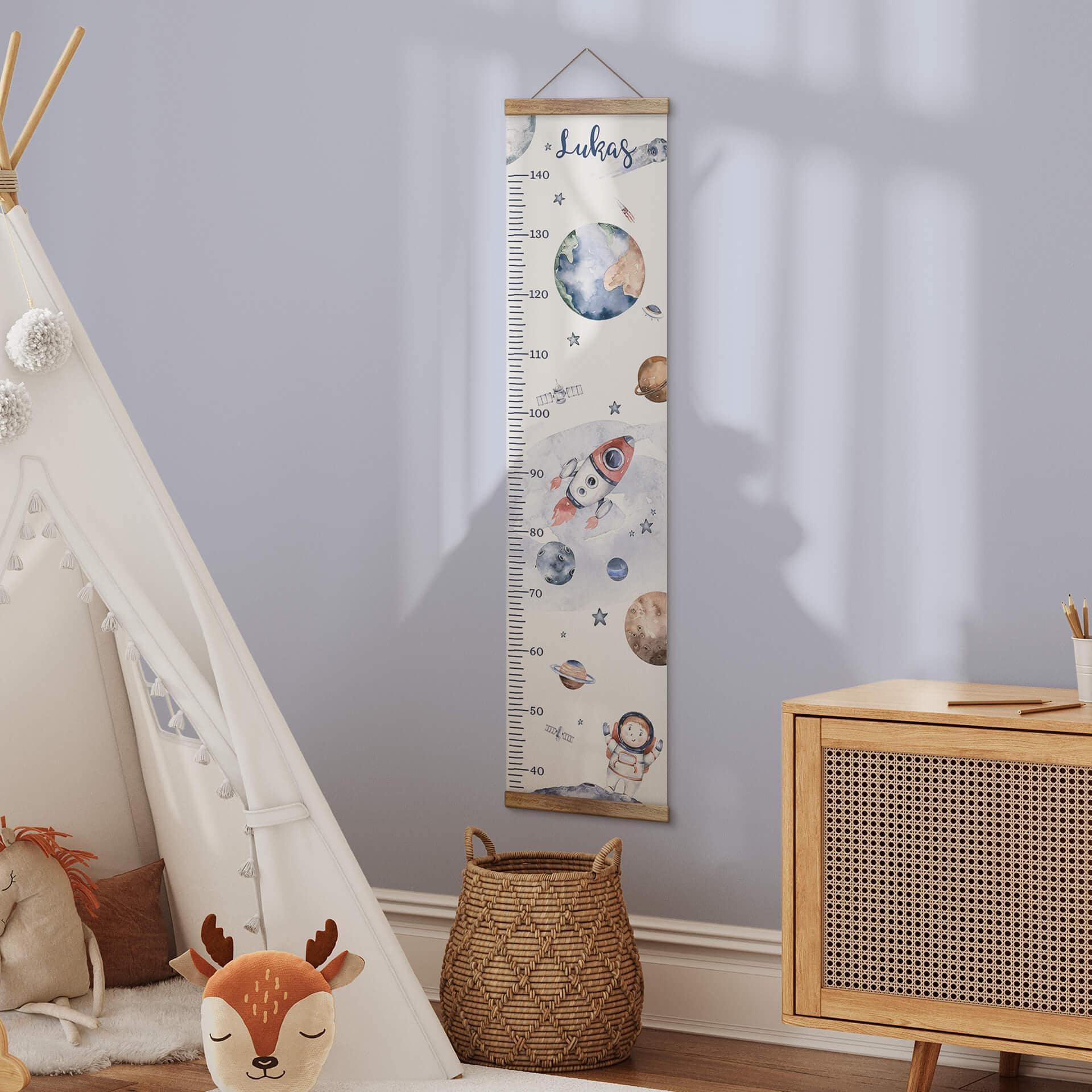 Toise personnalisée enfants - Kvilis - Espace lumineux - 30x120 cm