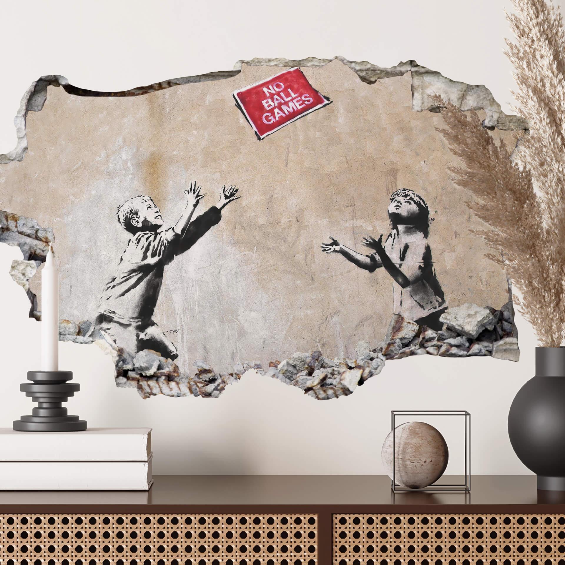 Adesivo 3D Banksy - No Ball Games