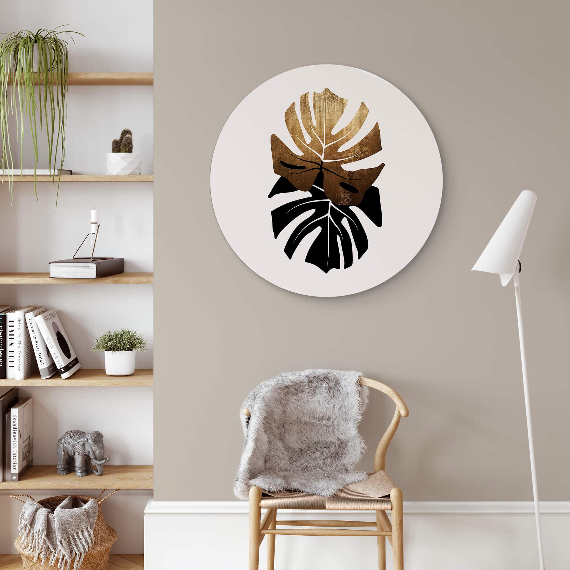 Alu-Dibond Kubistika - Foglie Monstera