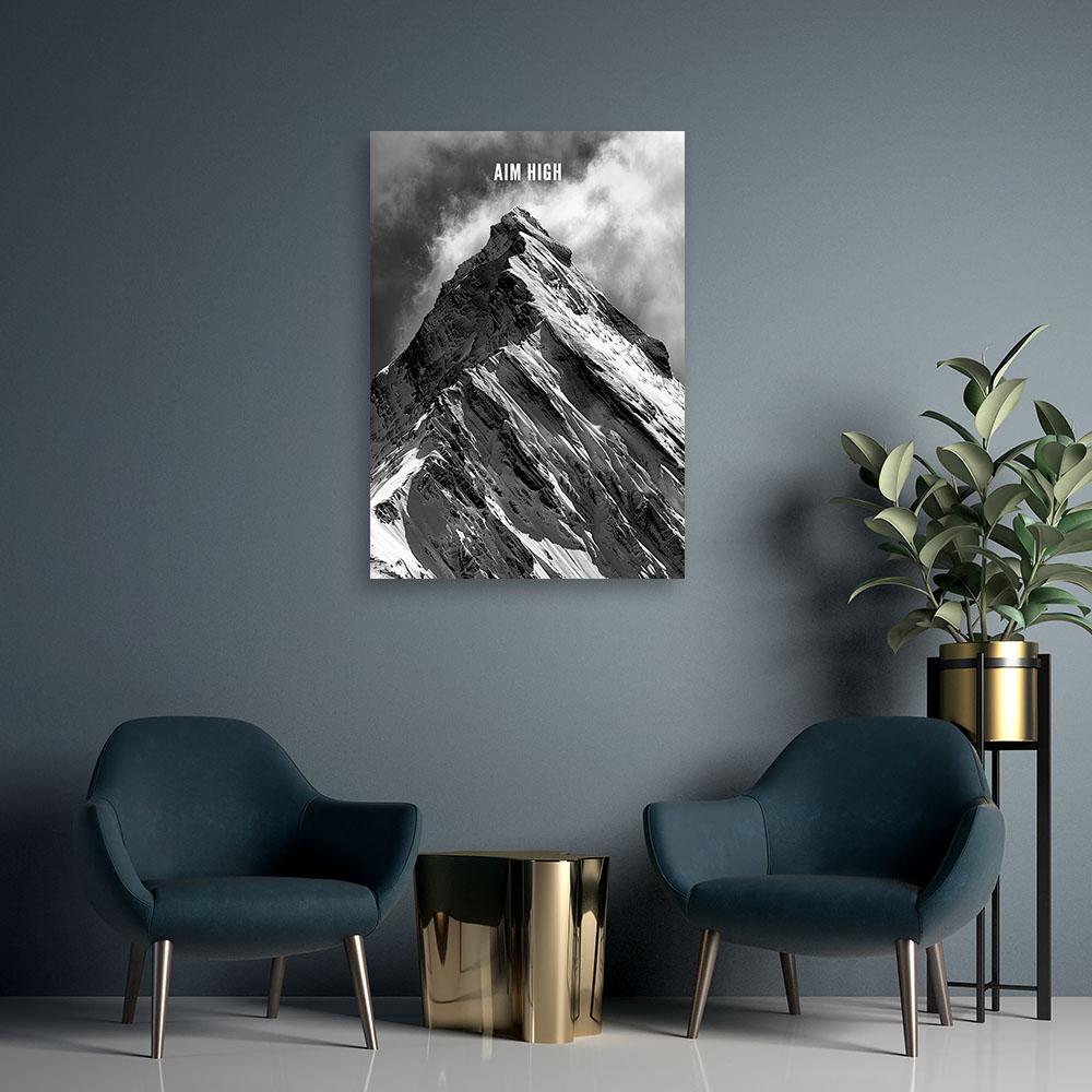 Canvasbillede, Bjerge sigter højt