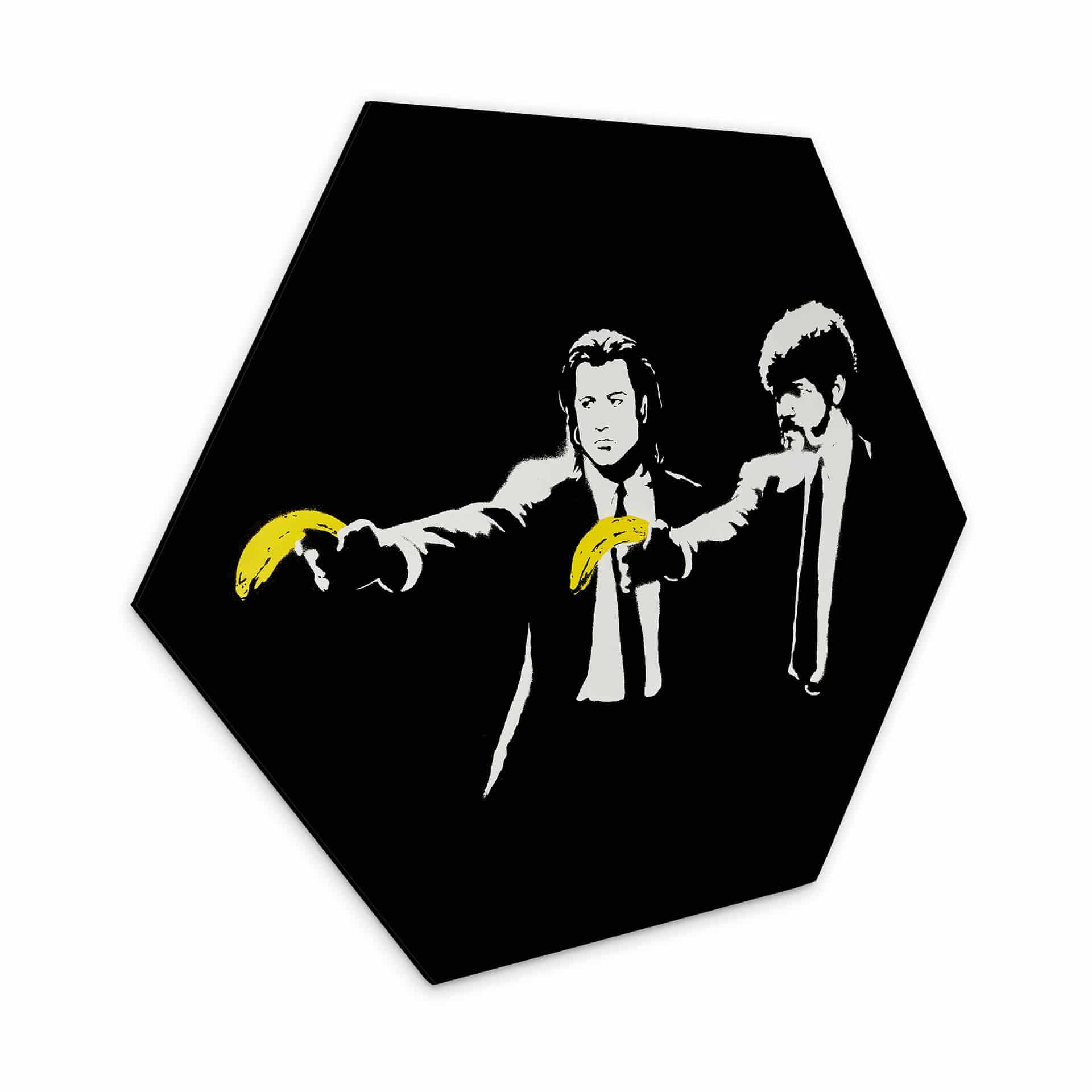Hexagone - Alu-dibond Banksy - Pulp Fiction