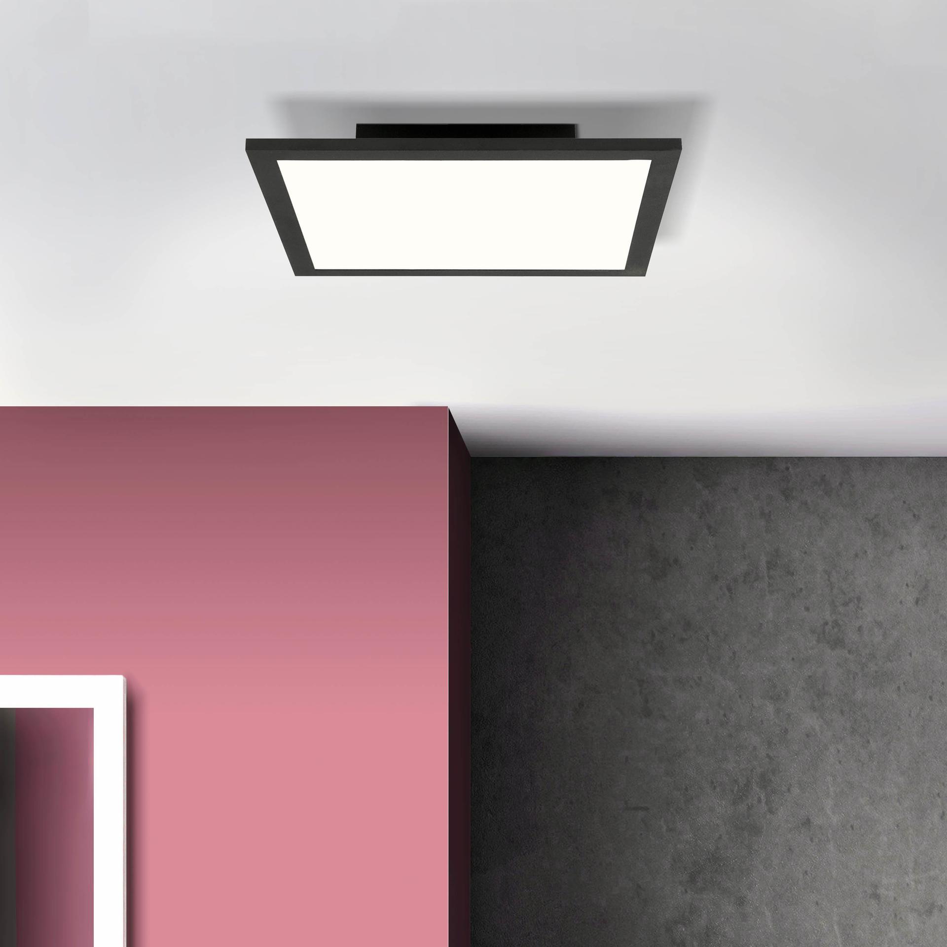 Aufbaupaneel Constantin, schwarz, 29,5 x 29,5 cm, Metall Led panel
