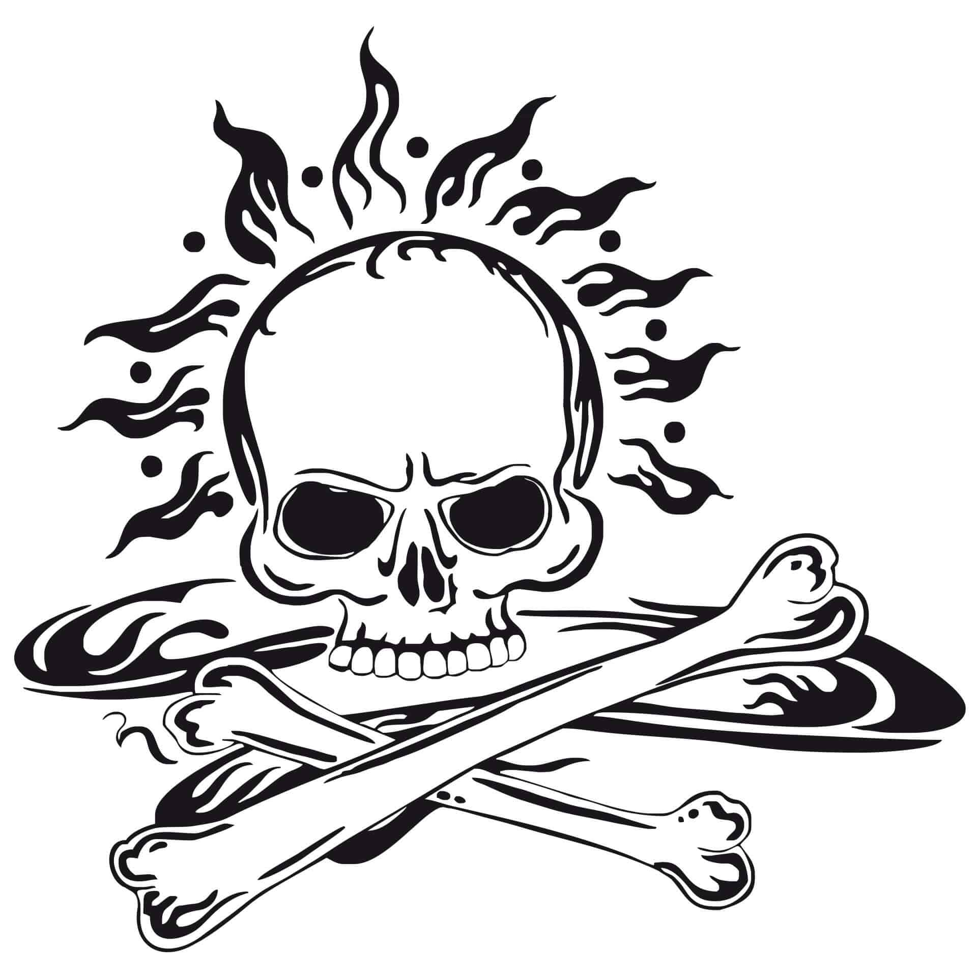 Wandtattoo Totenkopf