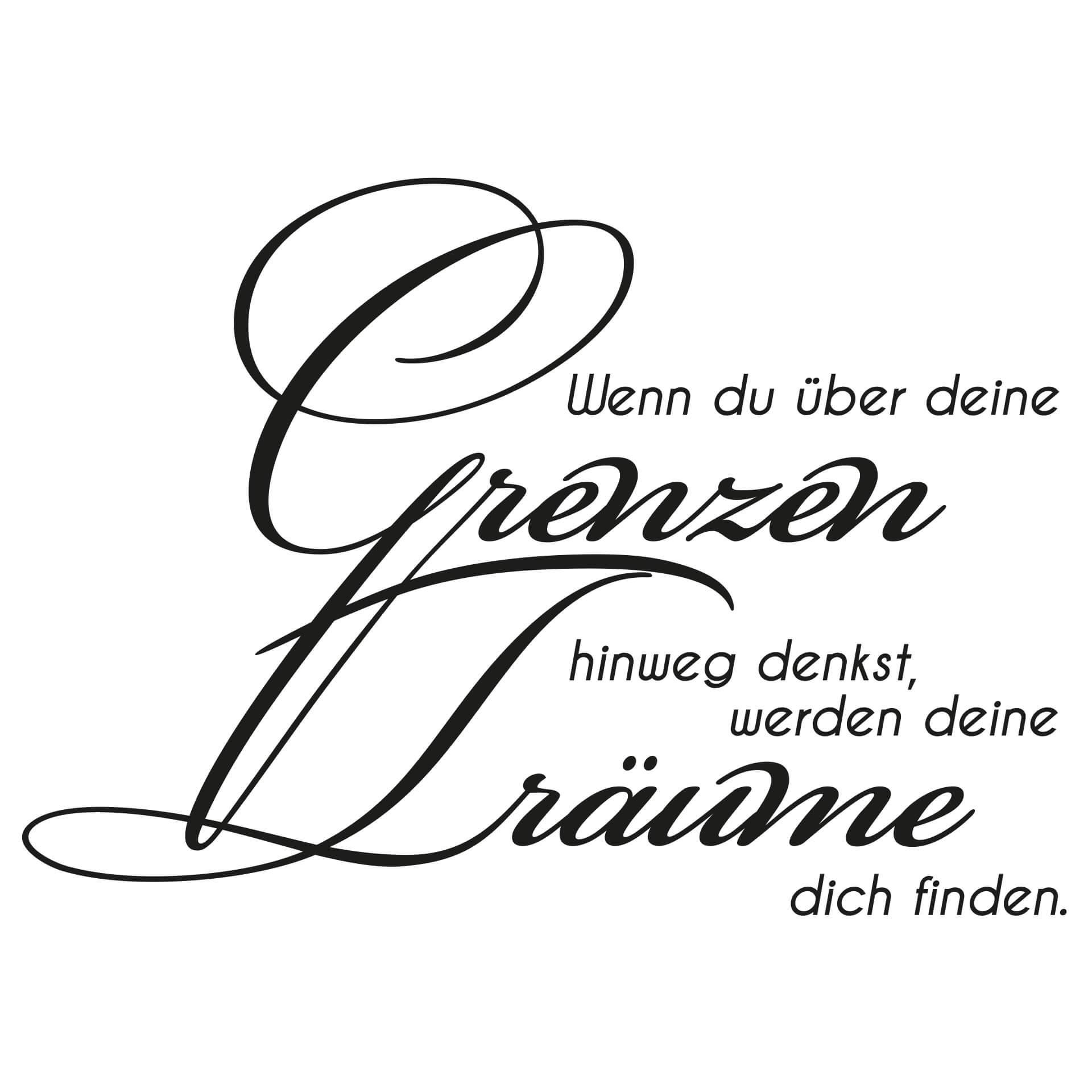 Wandtattoo Über deine Grenzen...