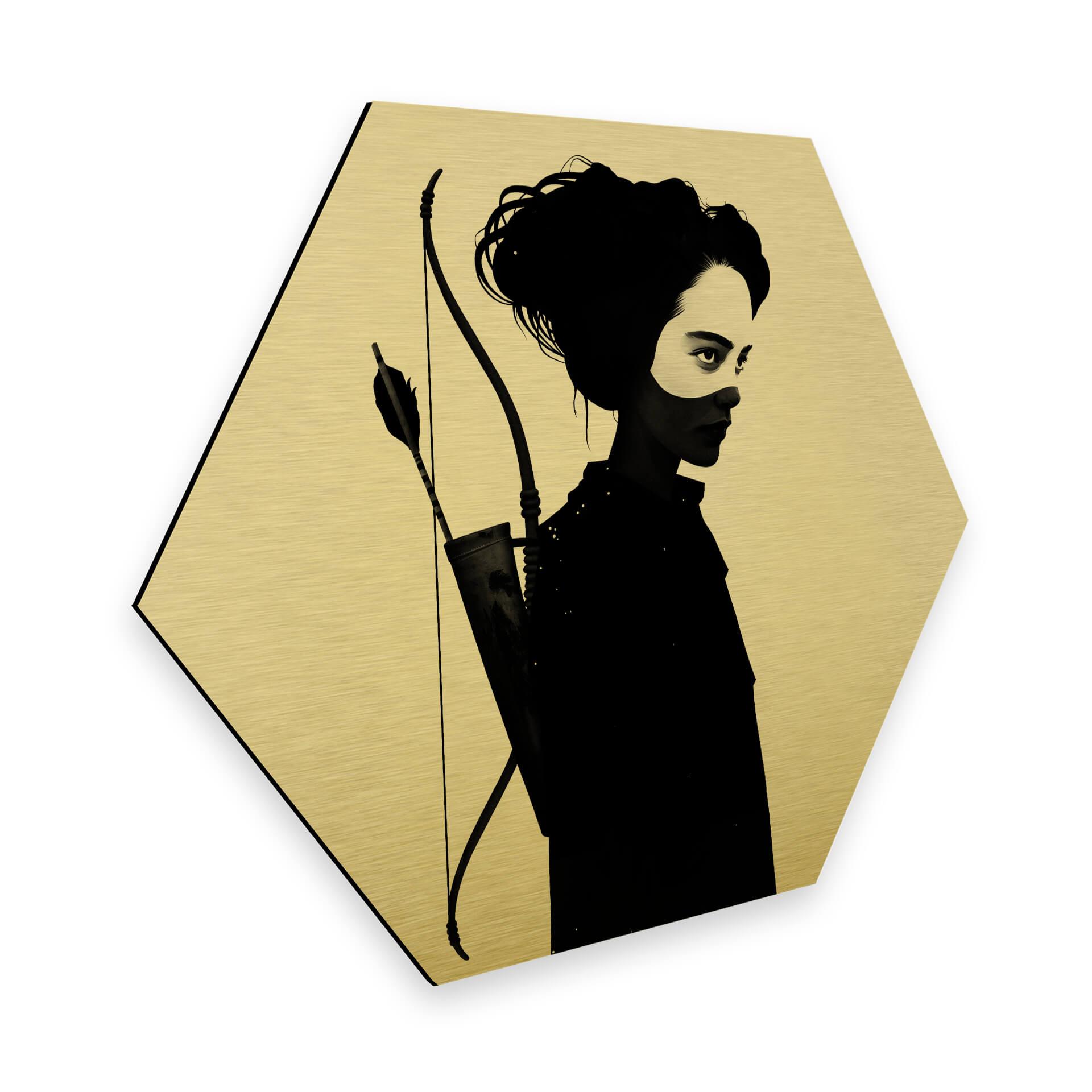 Hexagon Alu-Dibond Goudeffect - Ireland - Four of Hearts