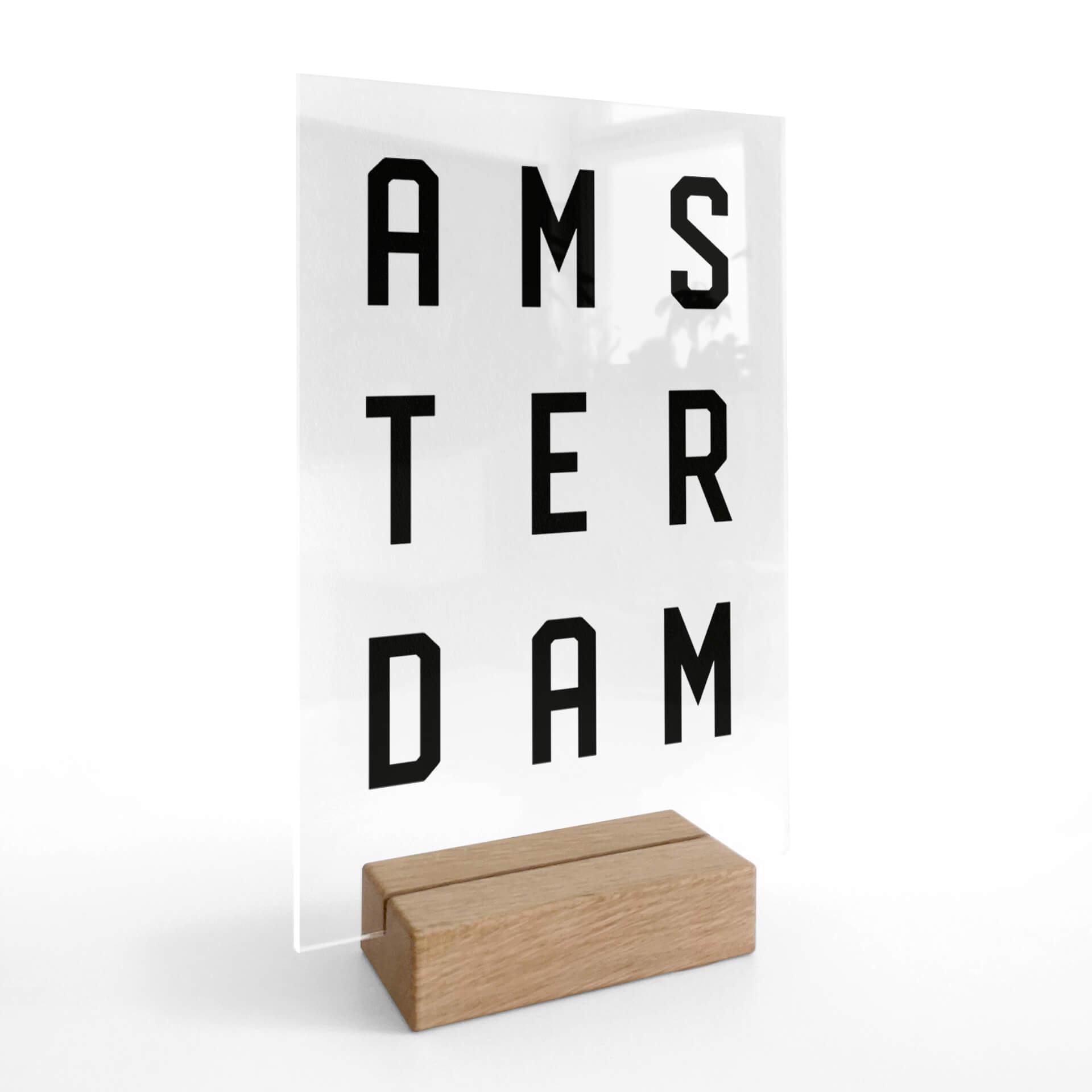 Typografi til bordvisning Amsterdam