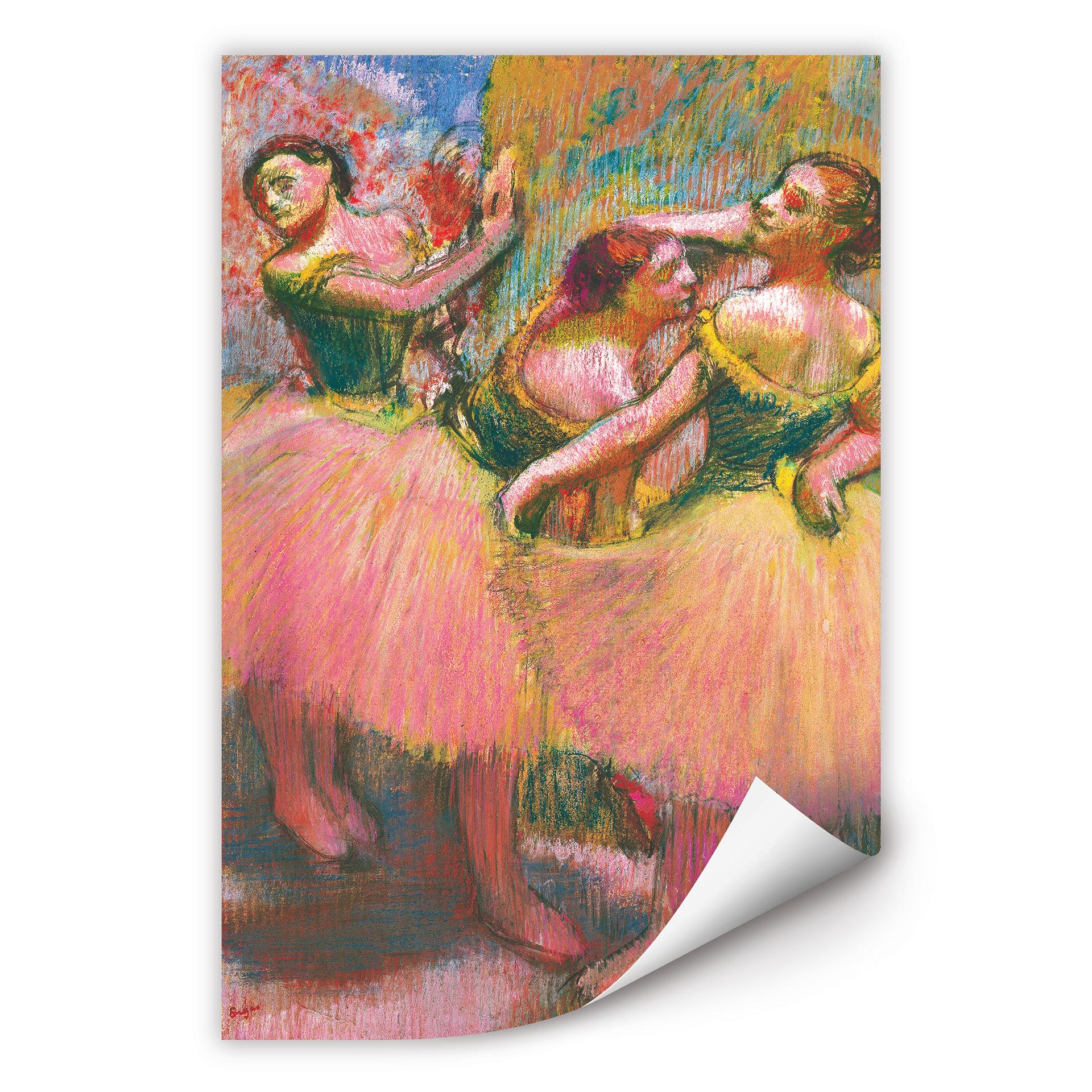 Wallprint Degas - Drei Tänzerinnen mit grünen Korsagen