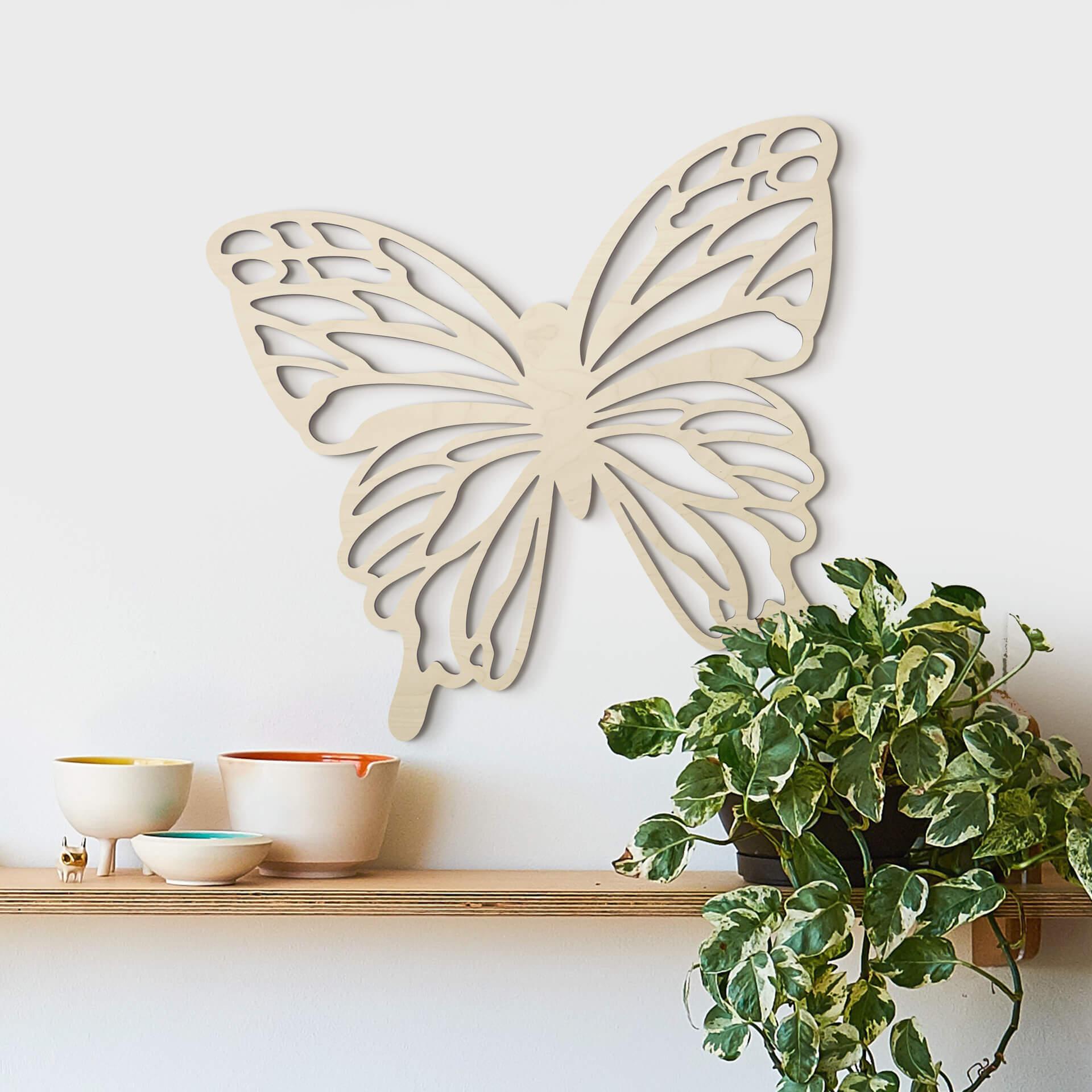 Décoration en bois - Papillon Isabella - Placage bois peuplier