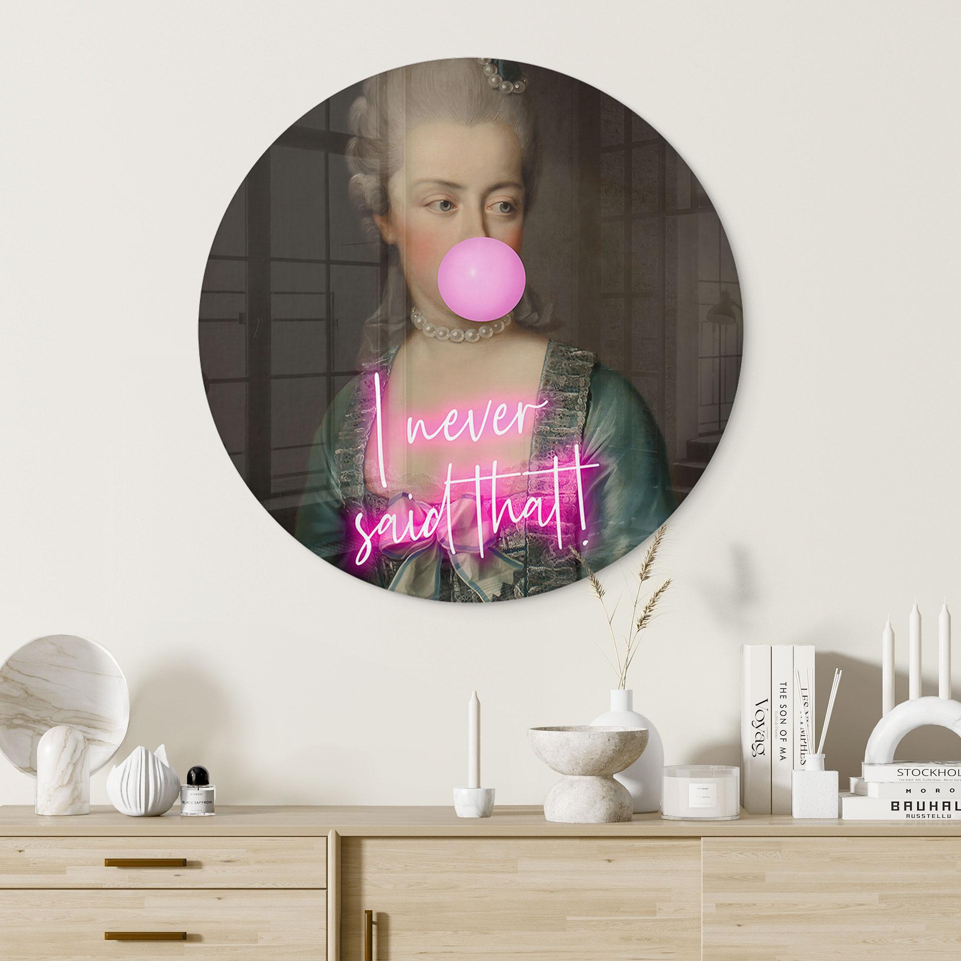 Glasbillede - Marie Antoinette: I never said that - Grace Digital Art