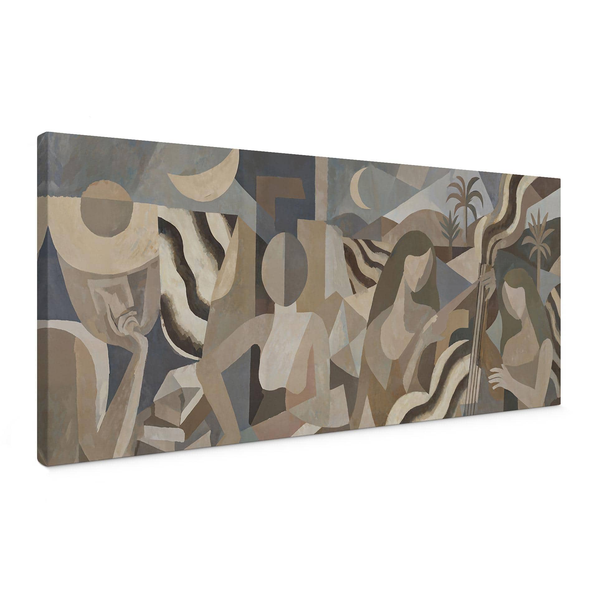 Quadro su Tela Lunar Drift - Figure Astratte - Sir Edward x Grigory Gladarev - Panorama