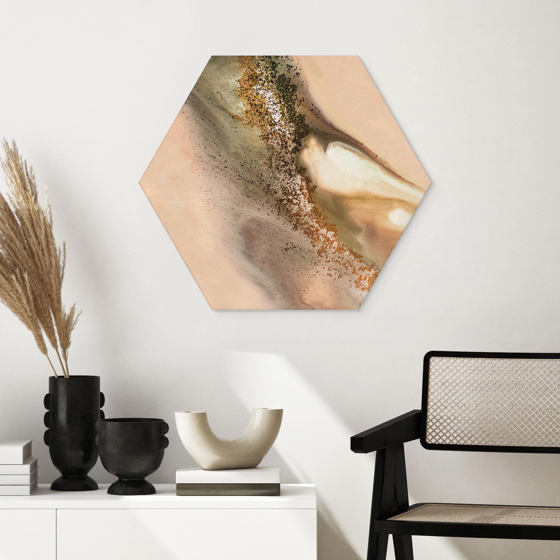 Hexagon Dibond Jordens farver: Flydende komposition - Meikle