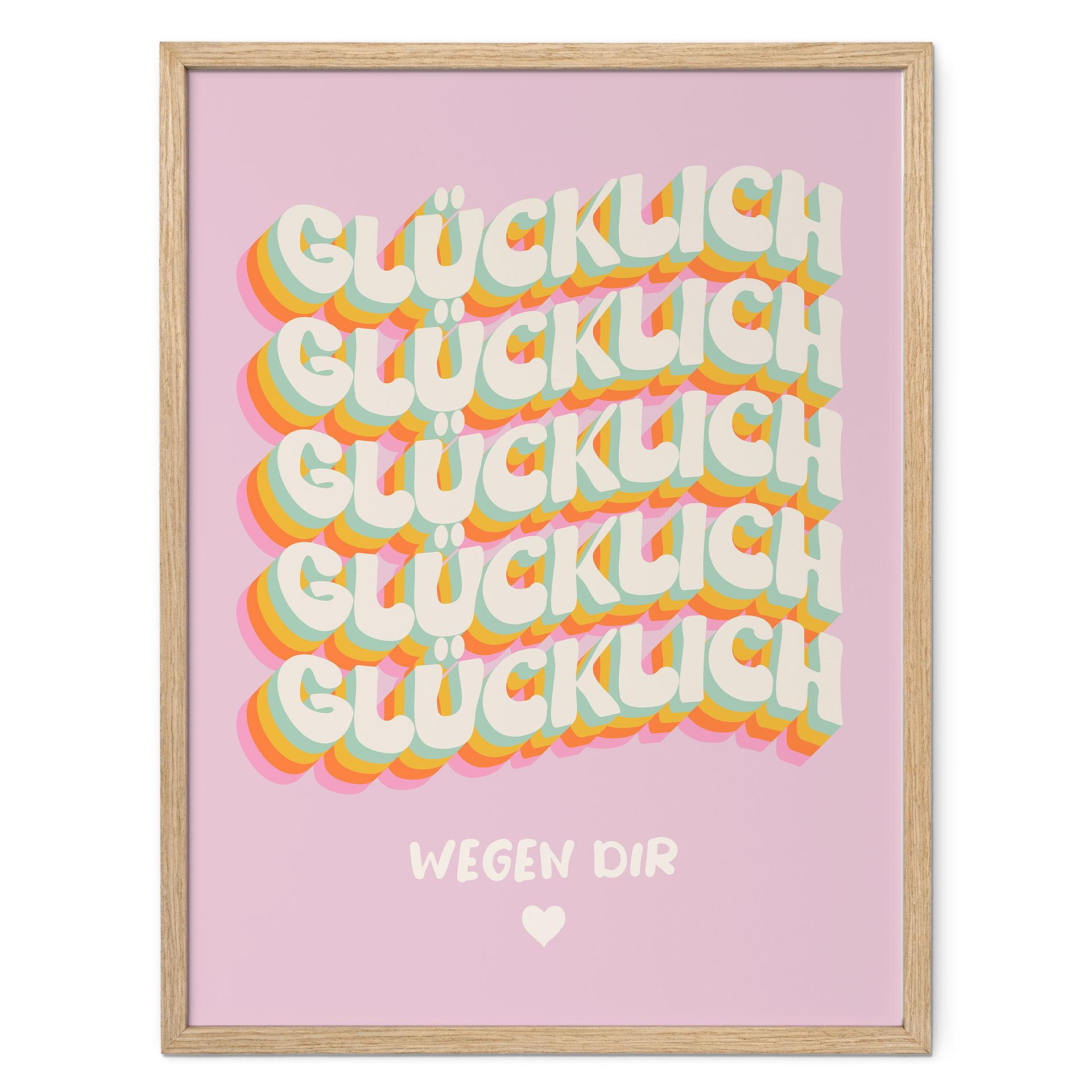 Siger Plakat Glad på grund af dig