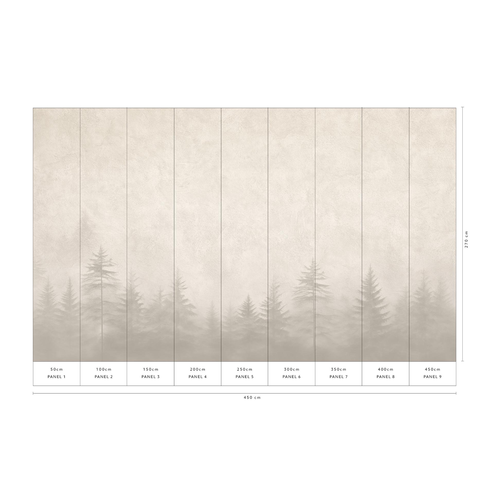 Landschap behang Big Pictures crème 4.50 x 2.70 m