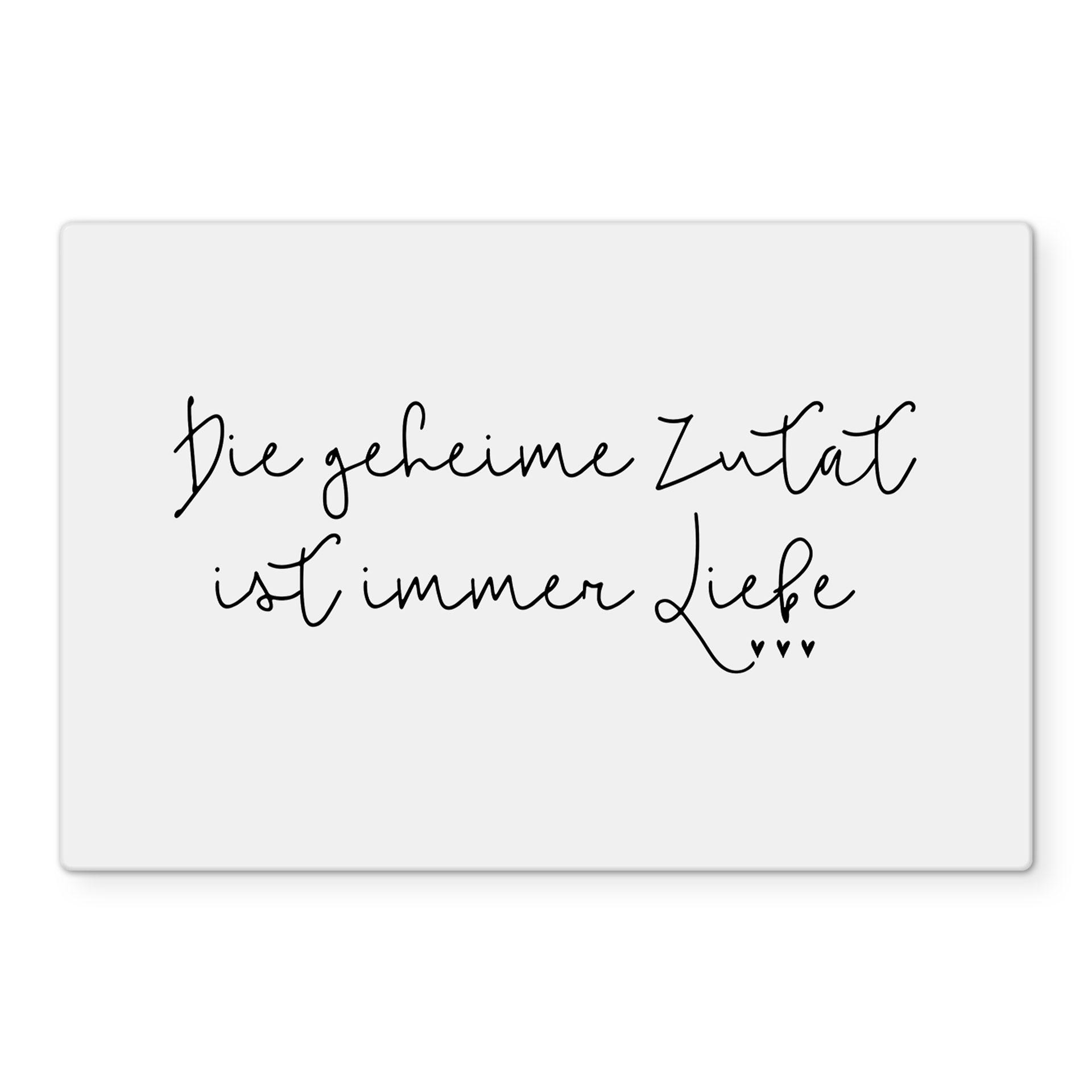 Stænkplade - Die geheime Zutat ist immer Liebe - Transparent