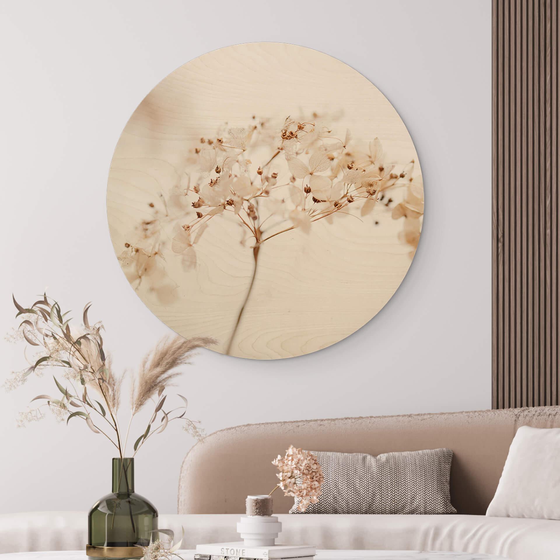 Billede af træ 1X Studio - Gren med sarte blomster - Rund