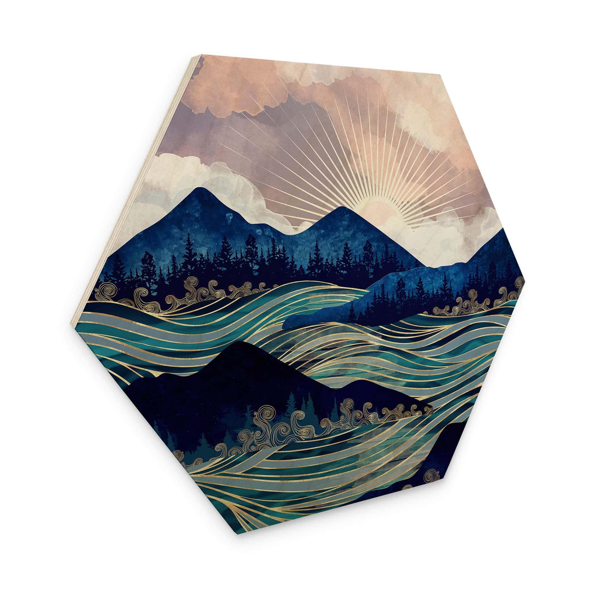 Hexagone - Bois SpaceFrog Designs - Dérive marine