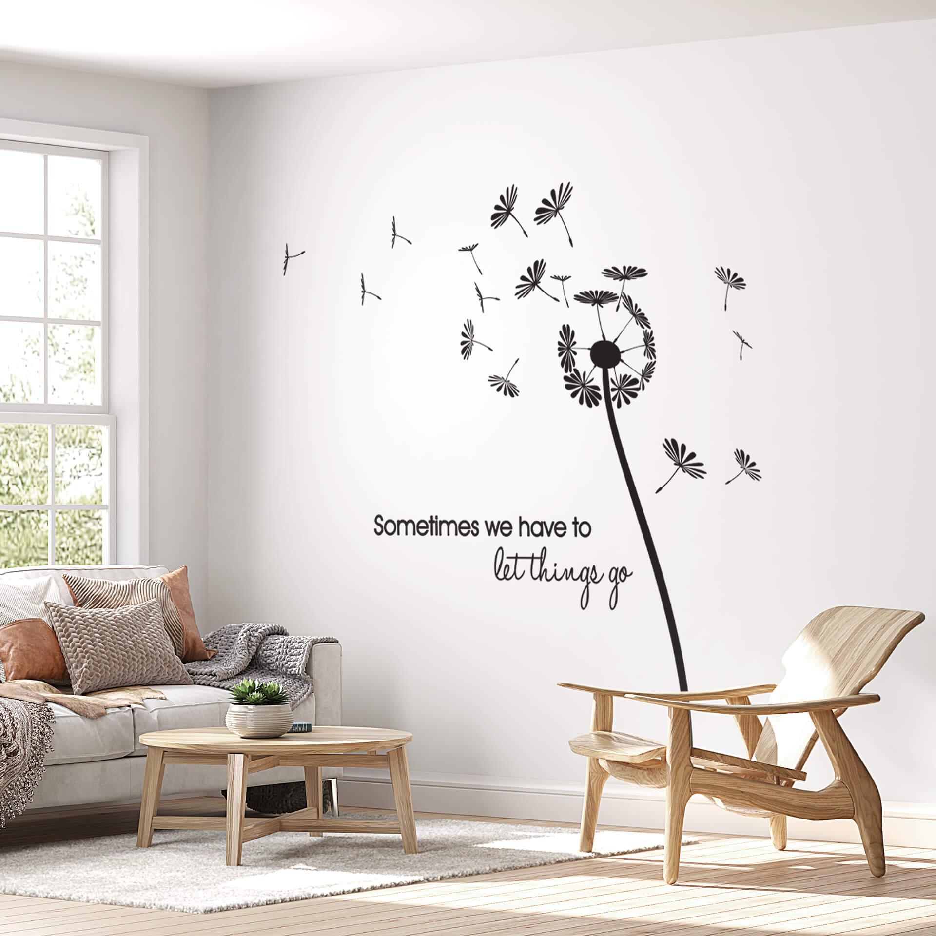 Wallstickers - Mælkebøtte - Sometimes we have to let things go